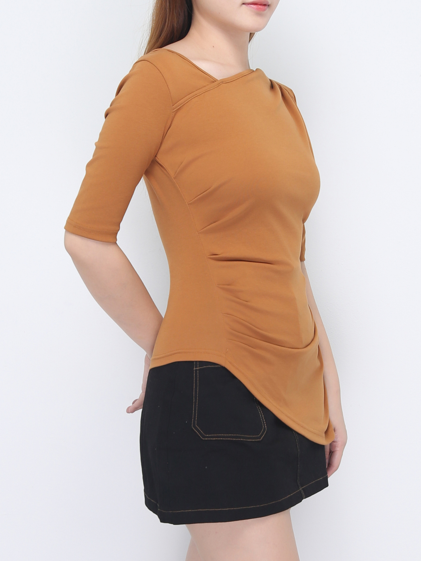 Ruched Short Sleeve Top 22853