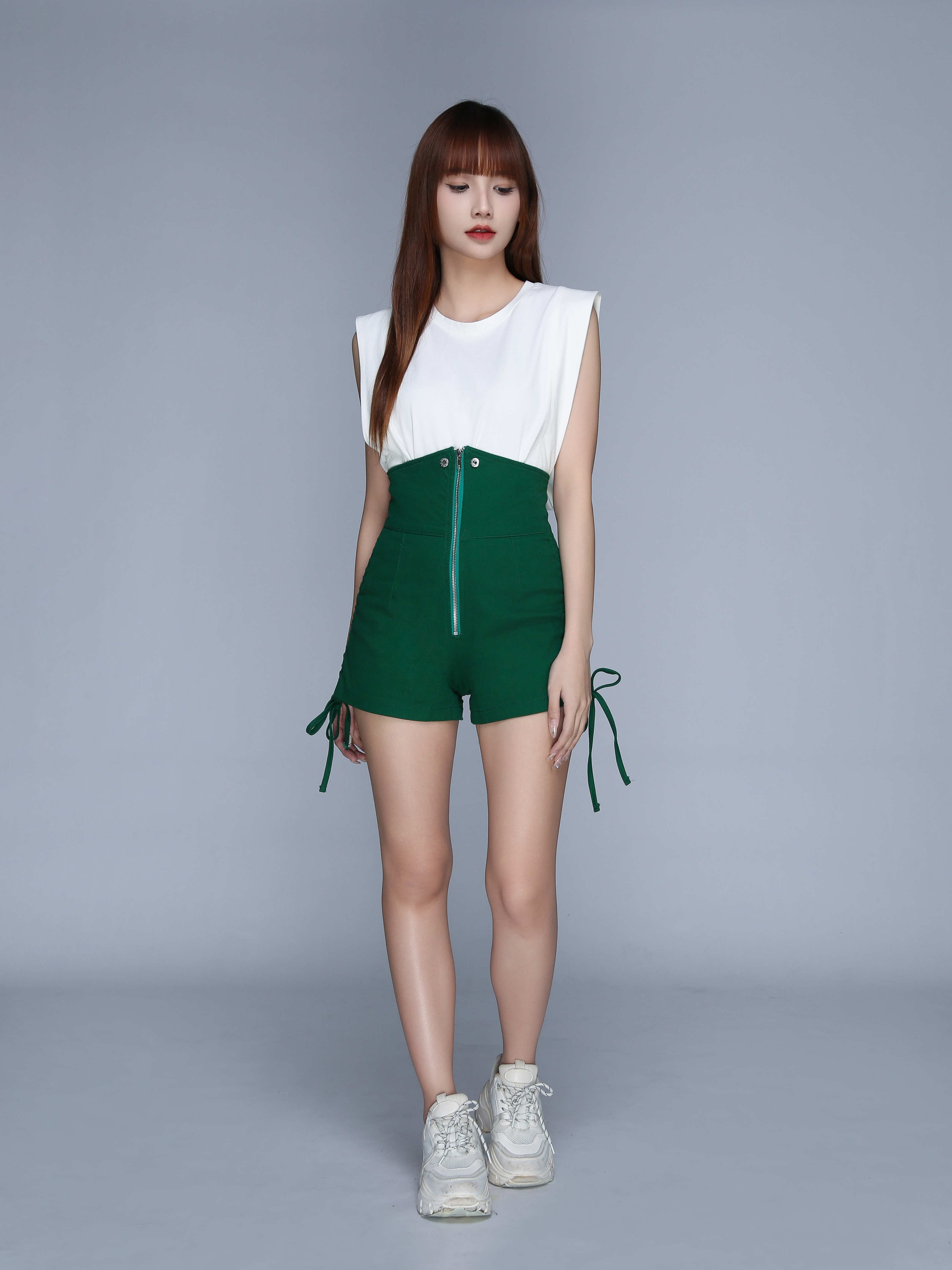 Short Sleeve Round Neck Plain Top 22854