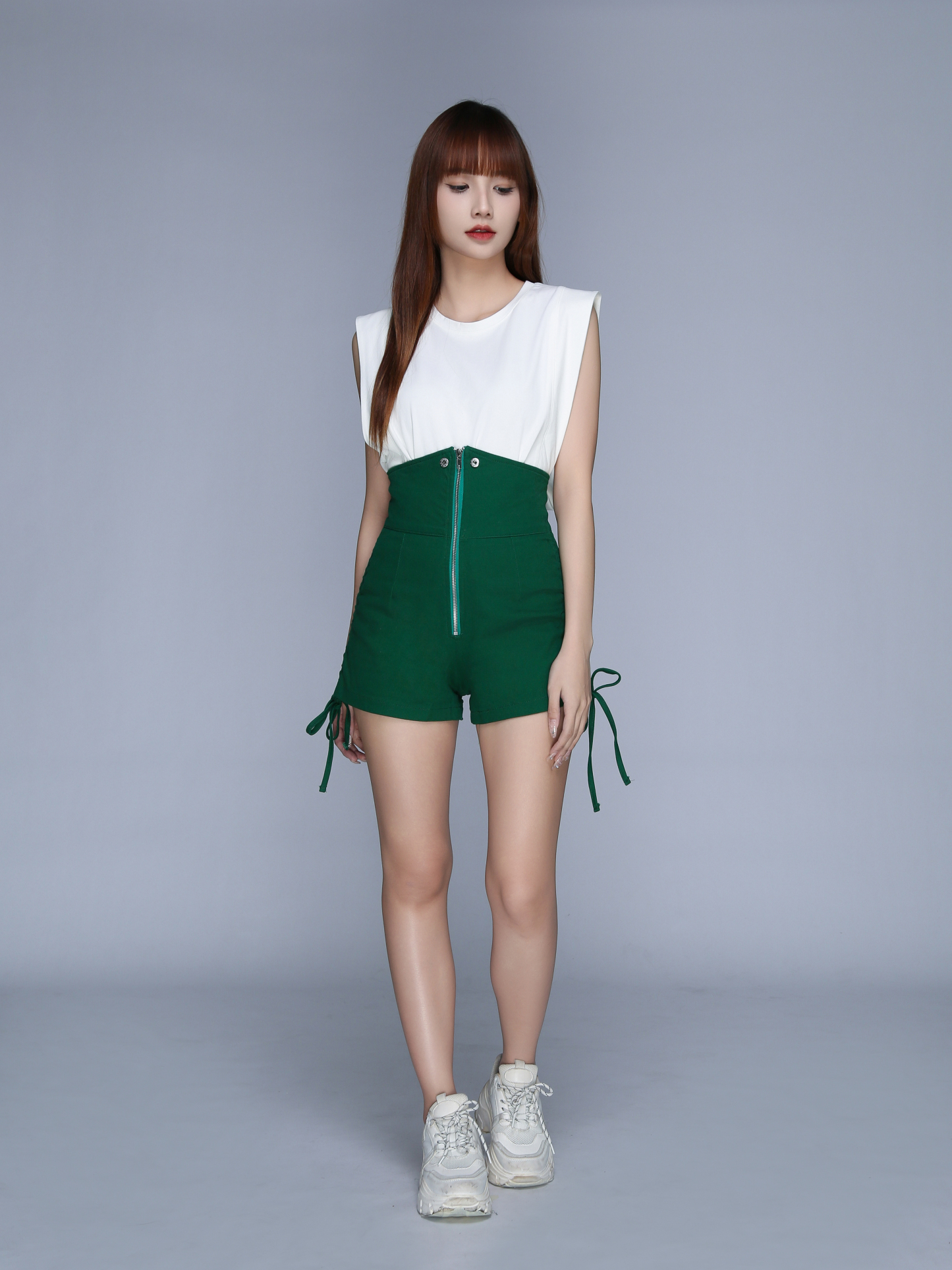 Short Sleeve Round Neck Plain Top 22854