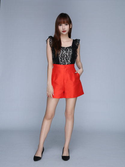 Two Button Side Pocket Short Pants 22856