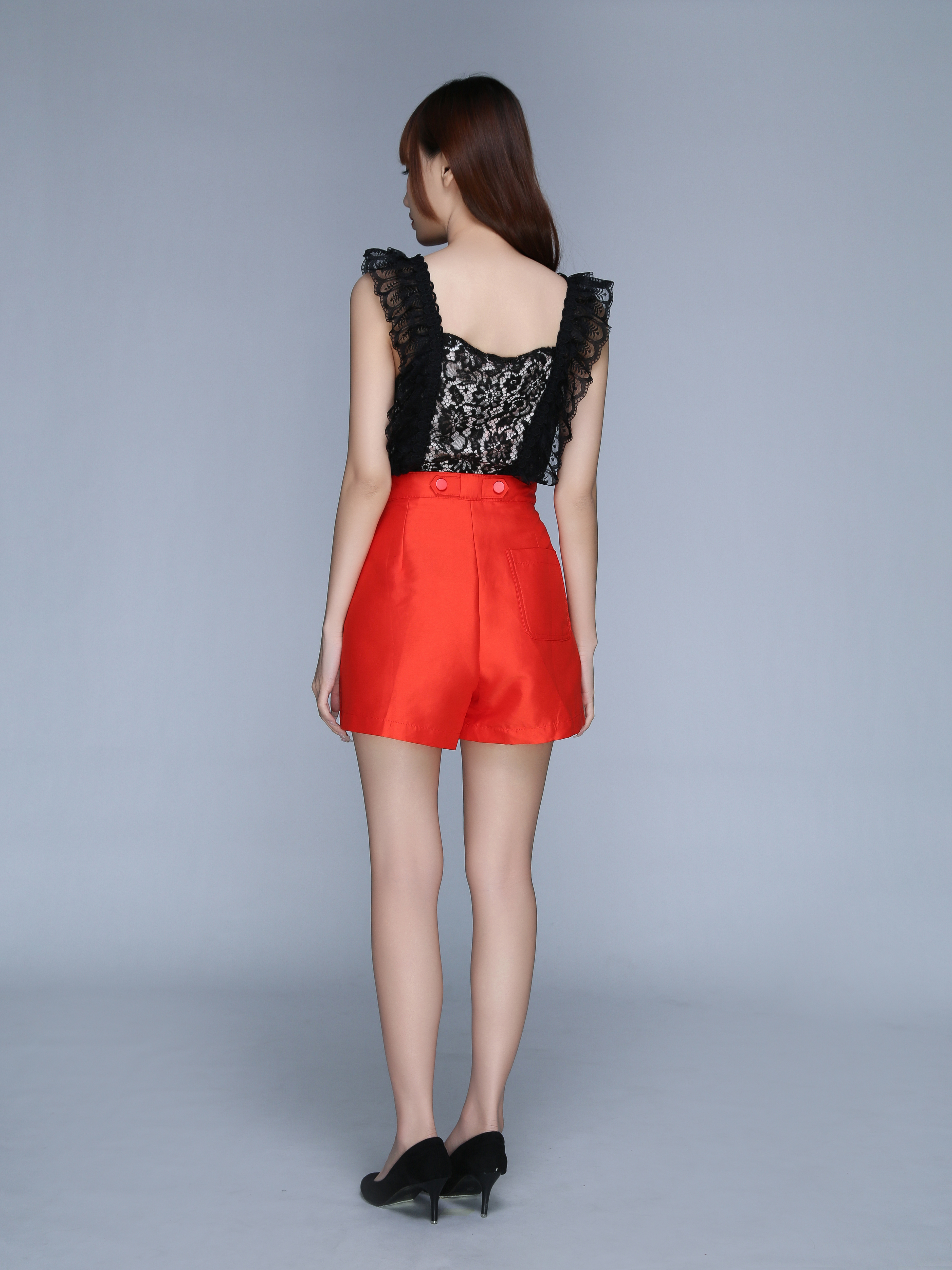 Two Button Side Pocket Short Pants 22856