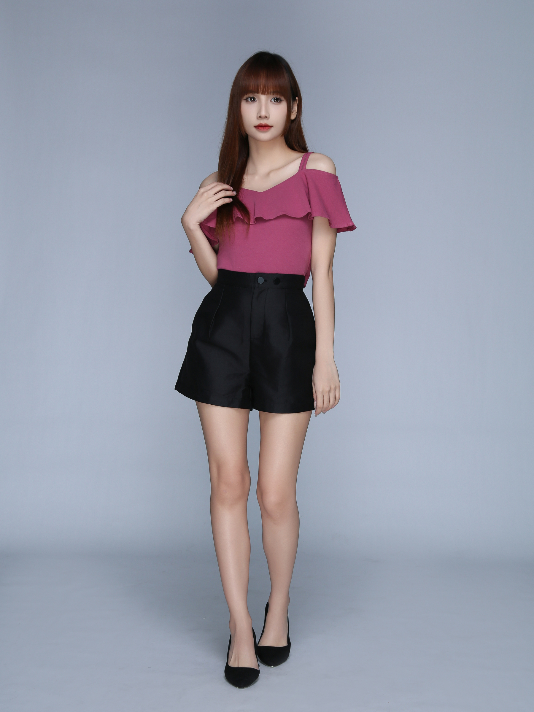 Two Button Side Pocket Short Pants 22856