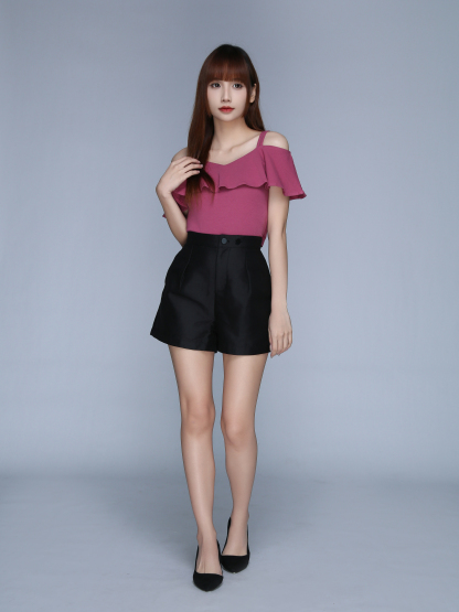 Two Button Side Pocket Short Pants 22856