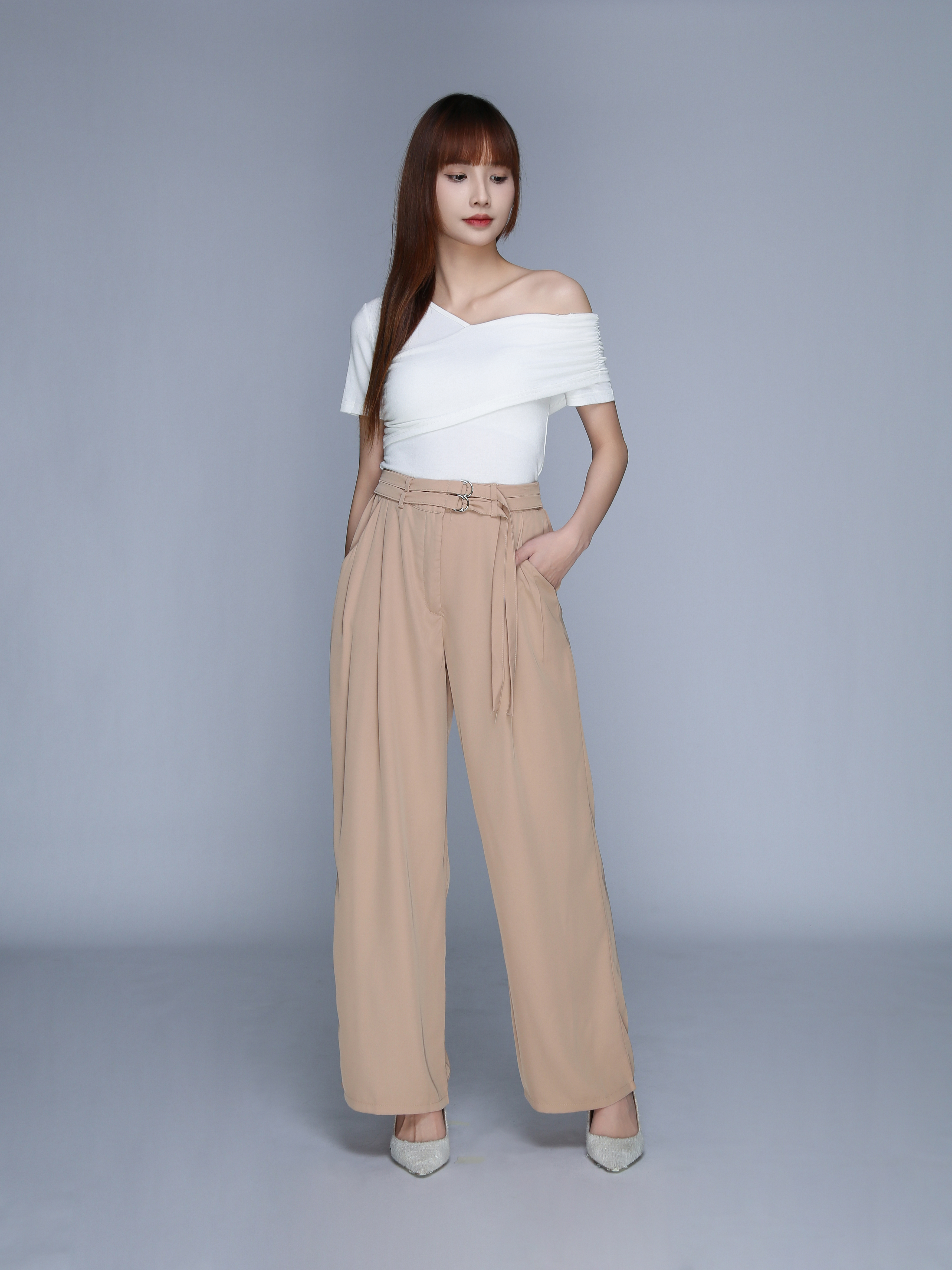 Casual With Belt Long Pants 22869