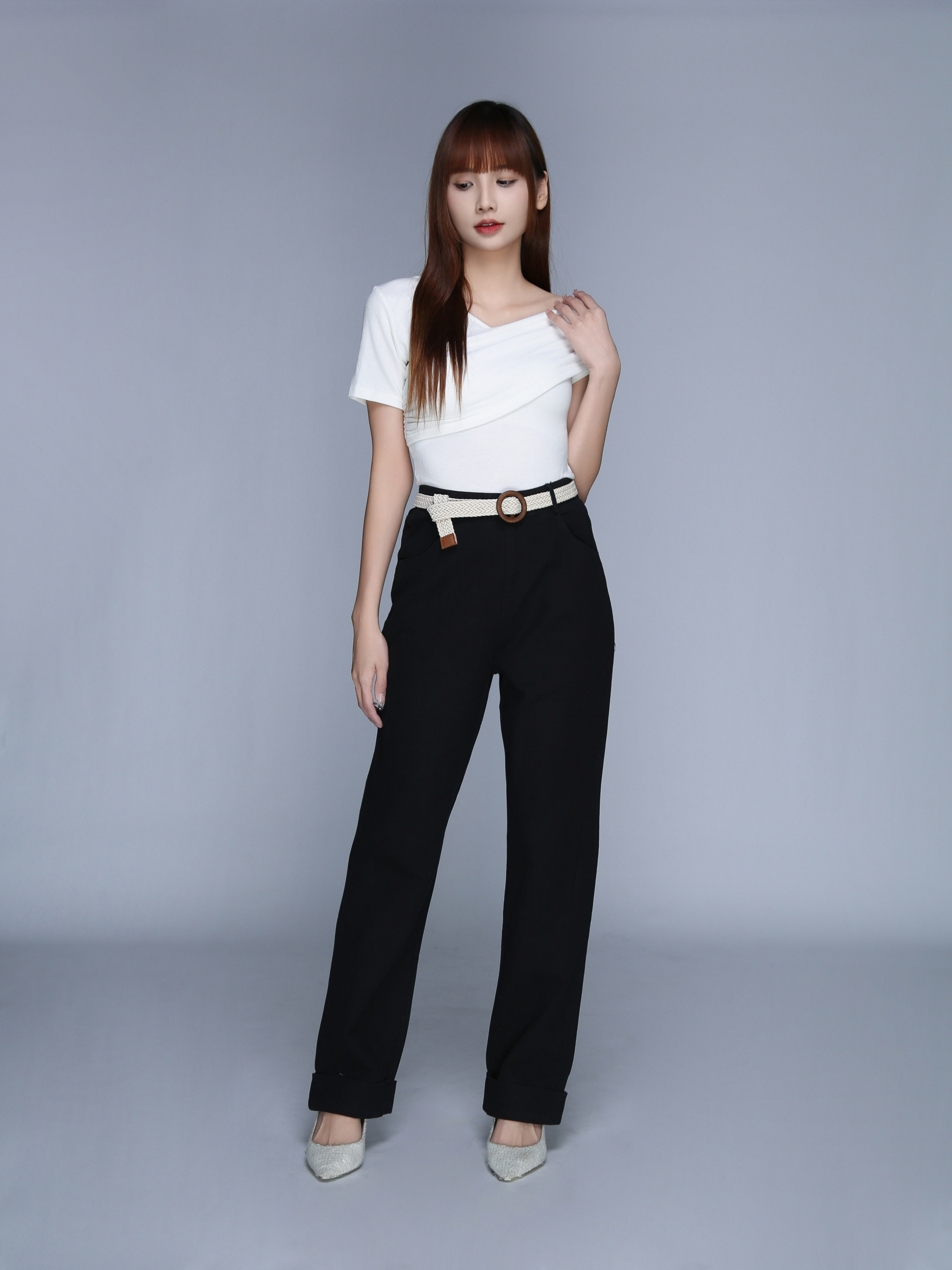 Pocket Casual Straight Long Pants 22868