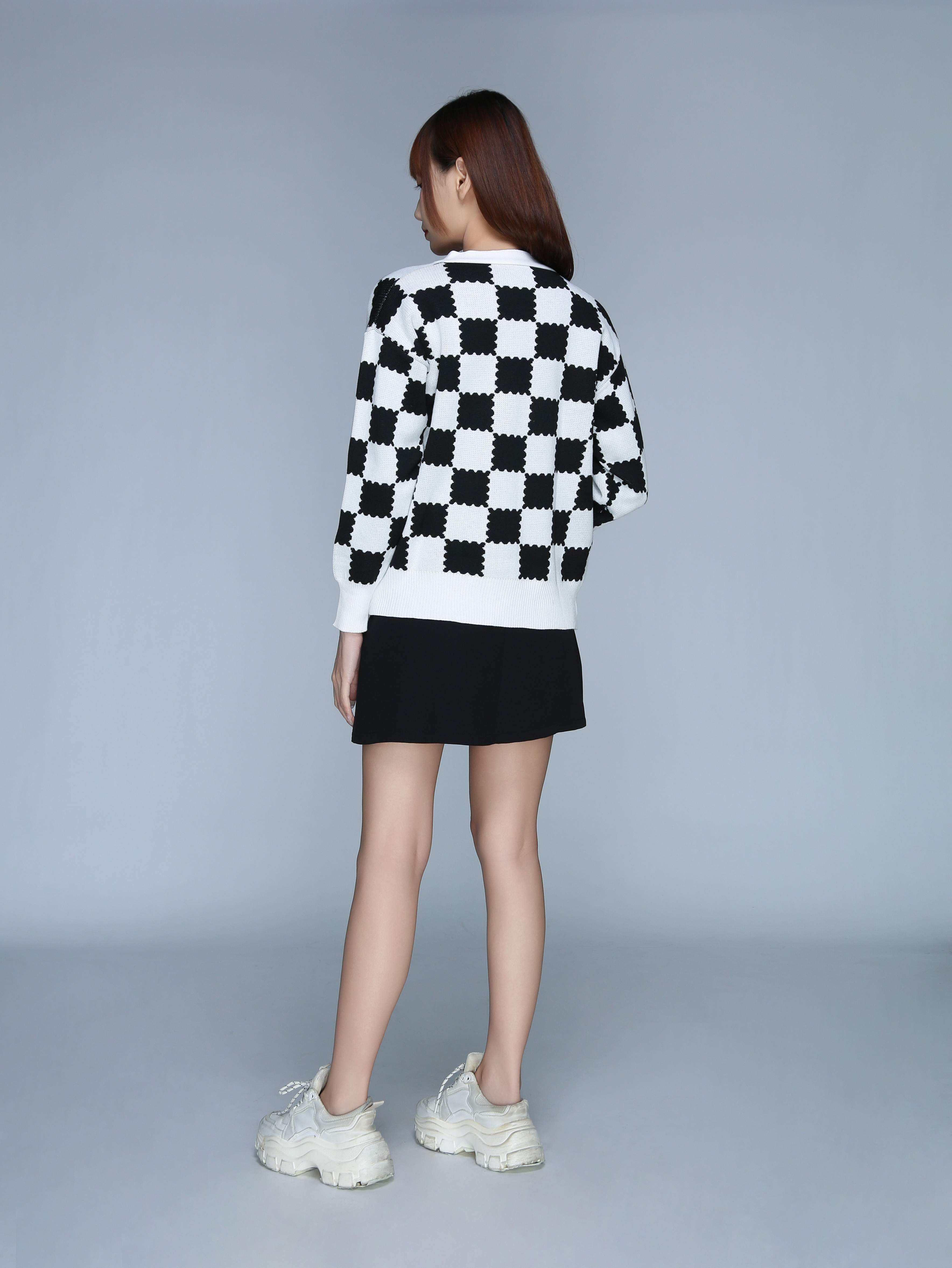 High Waist Side Pleated Skirt With Belt 22963