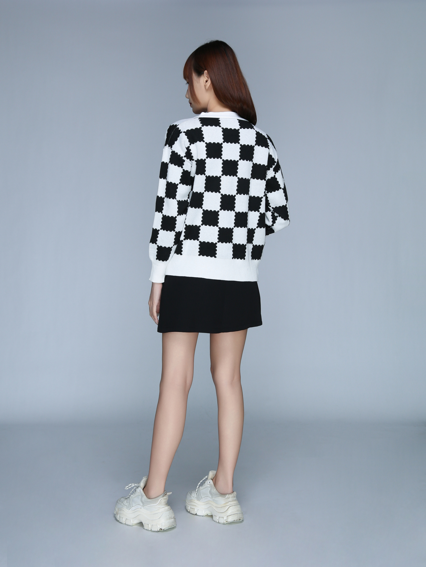 High Waist Side Pleated Skirt With Belt 22963