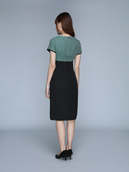 V Neck Short Slit Dress 22912