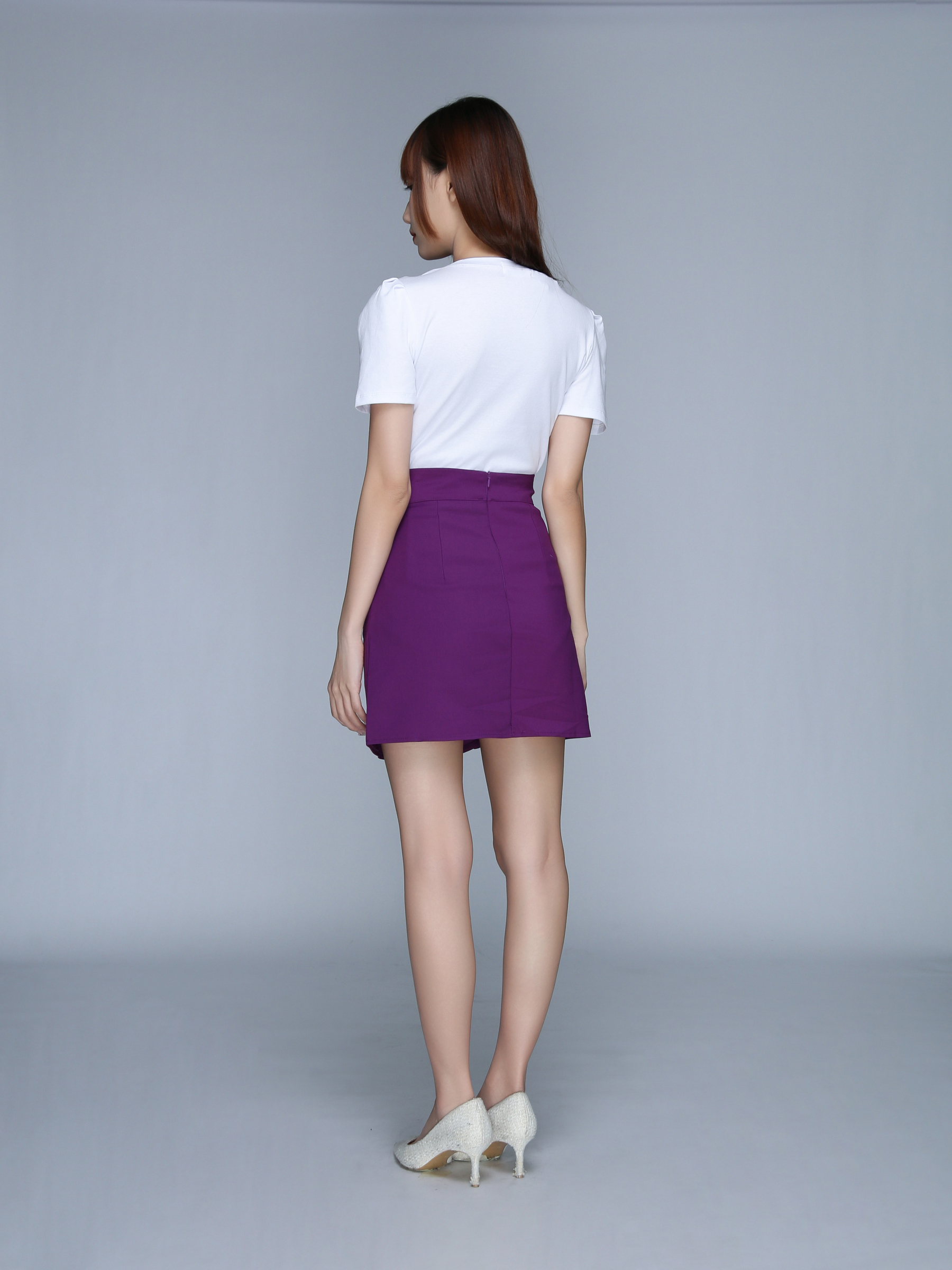 High Waist Side Drawstring Skirt 22940