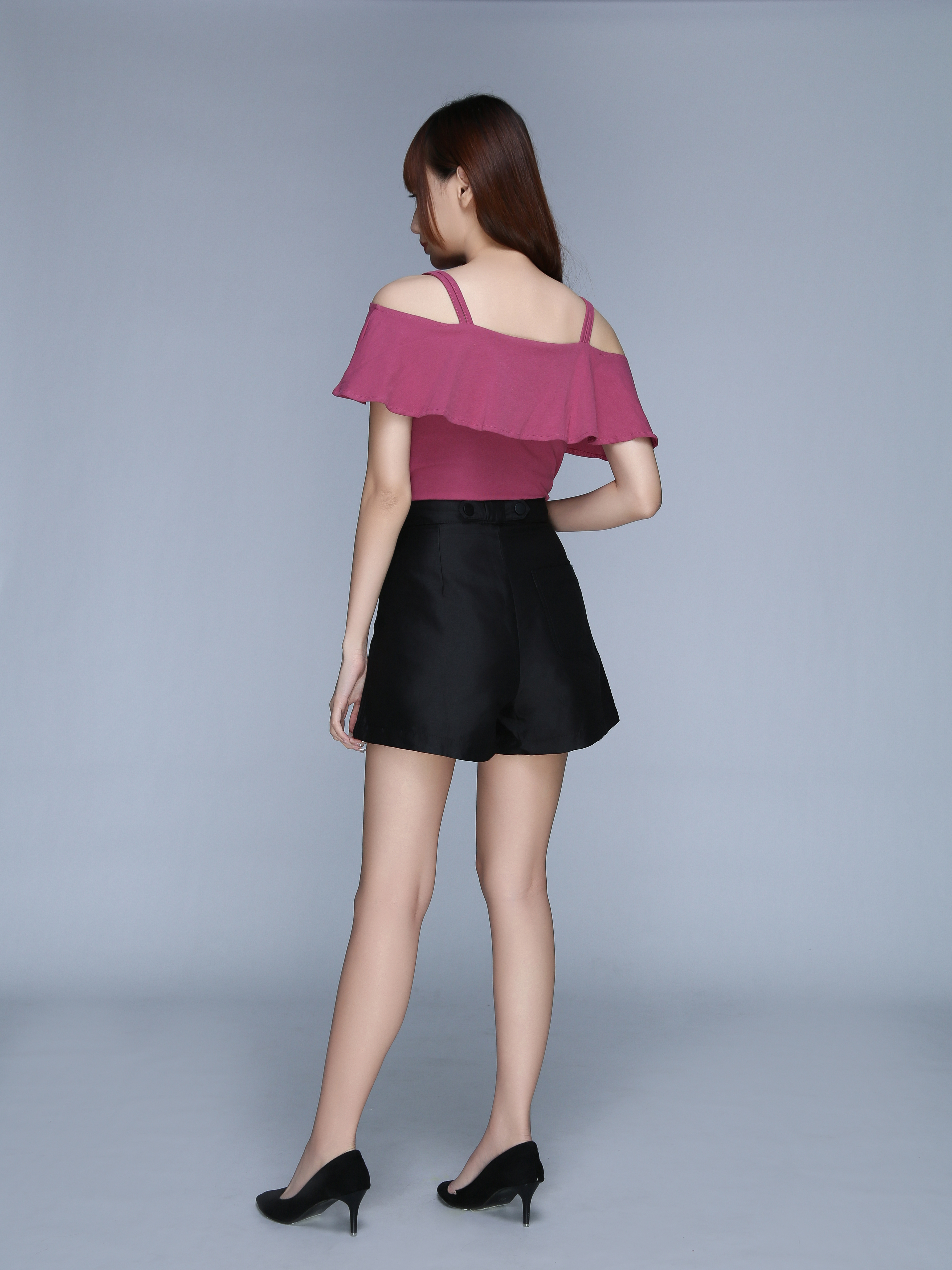 Off Shoulder Ruffles With Strap Top 22995
