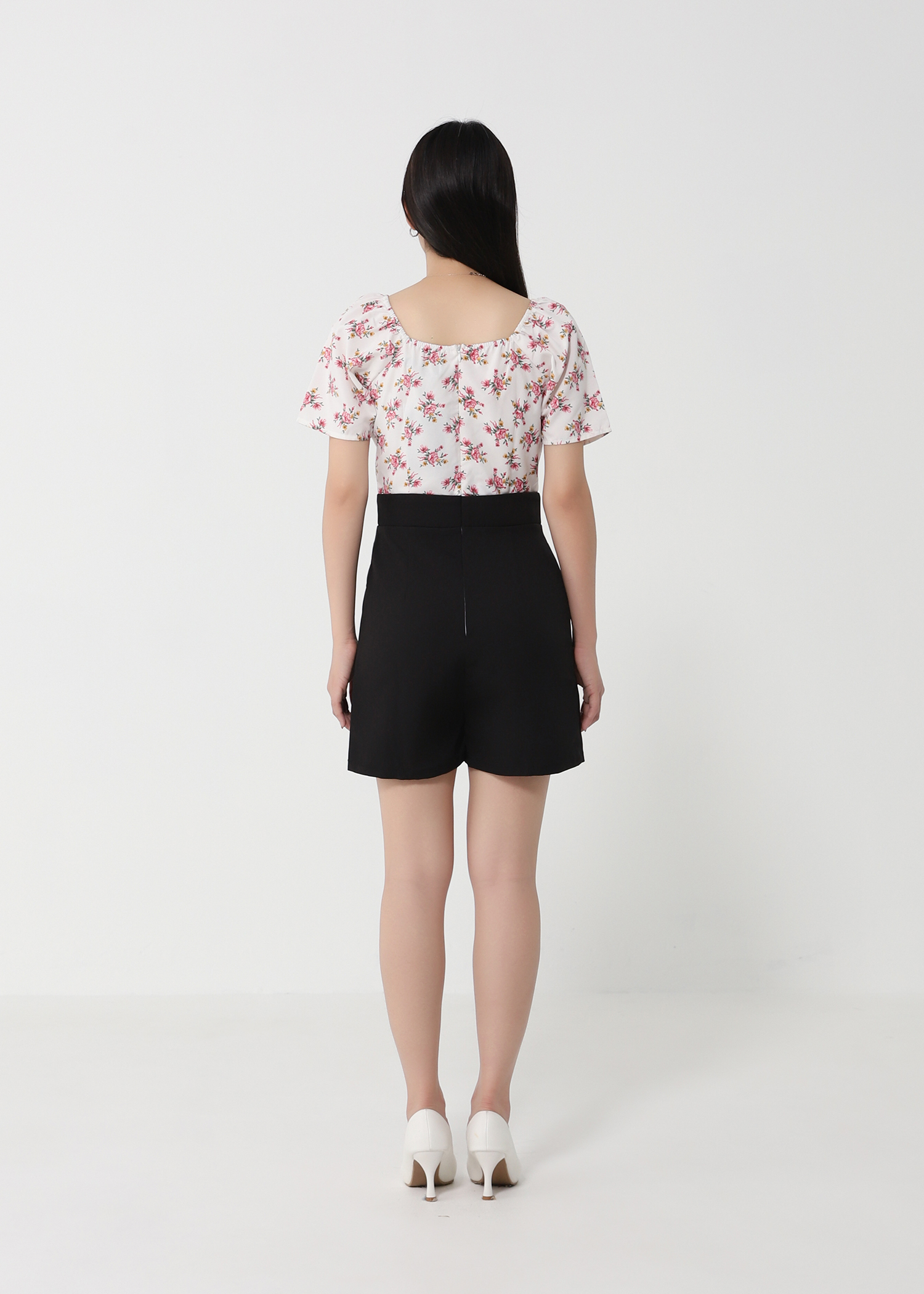 Two Tone Floral Jumpsuit 23076