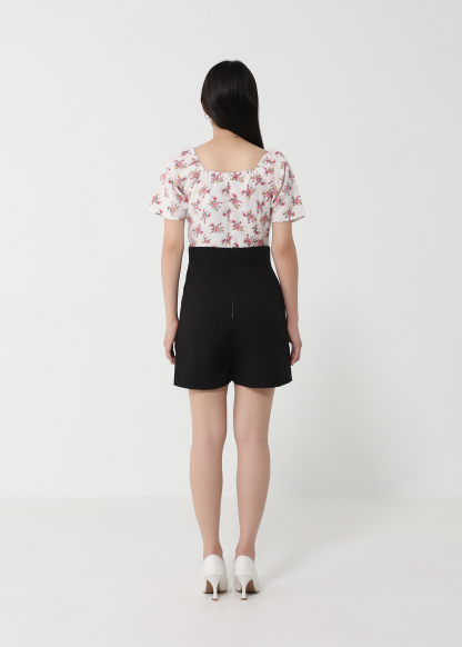 Two Tone Floral Jumpsuit 23076