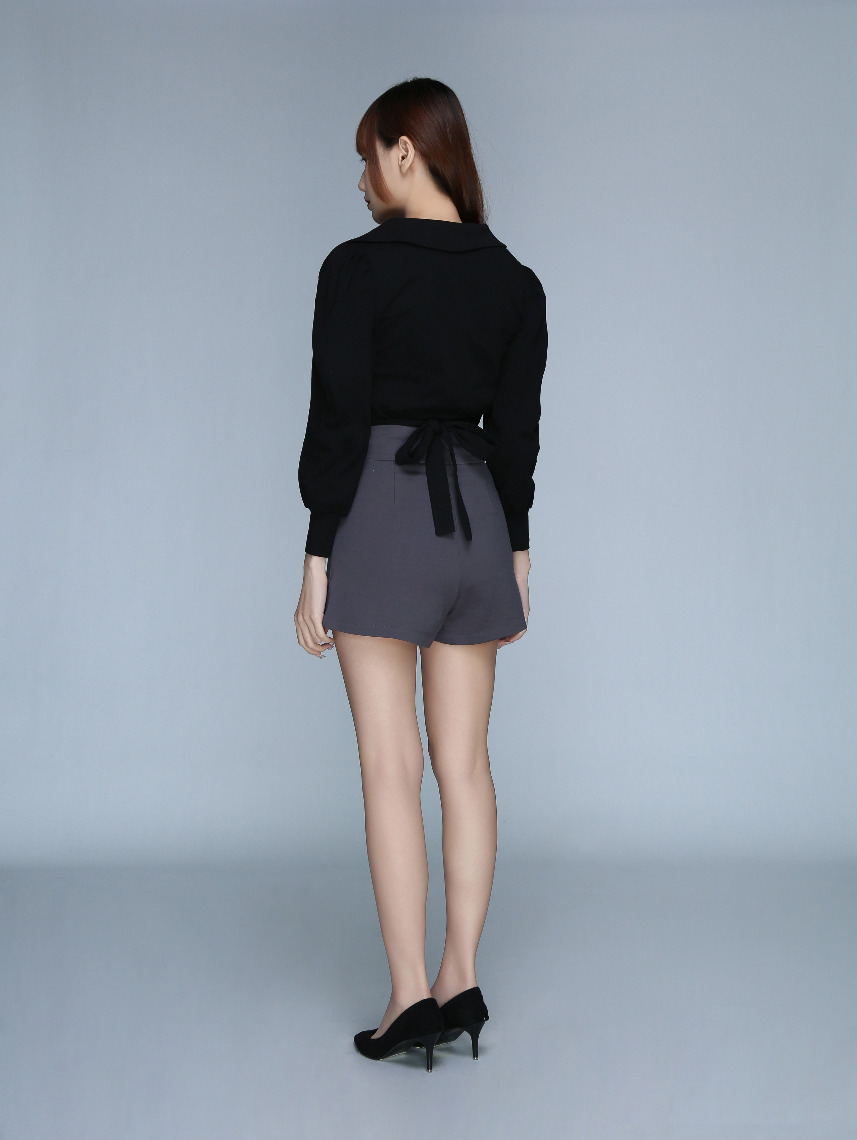 High Waist Side Pocket Short Pant 22935