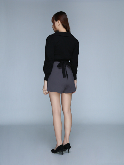 High Waist Side Pocket Short Pant 22935