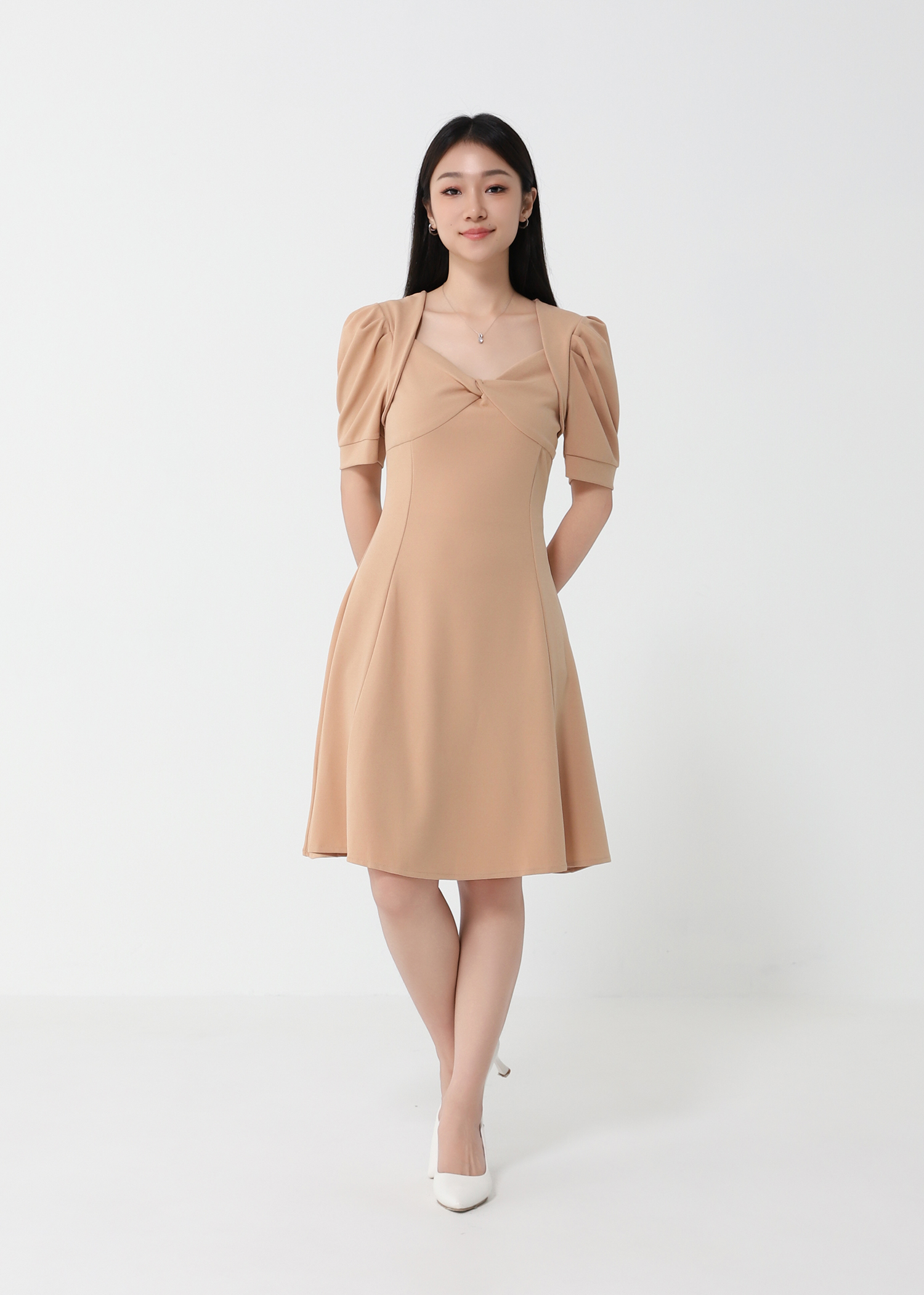 Fake Two Piece Twist Dress 23453