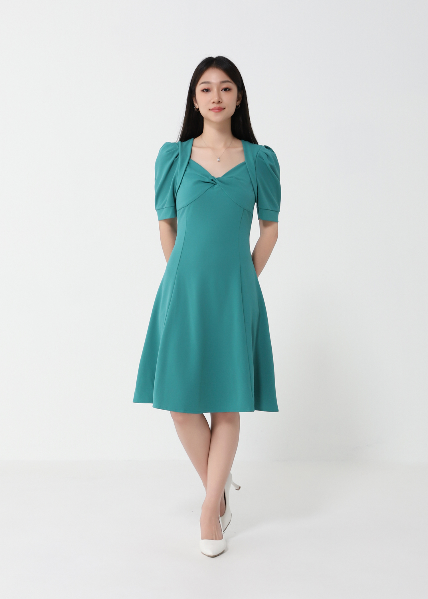 Fake Two Piece Twist Dress 23453