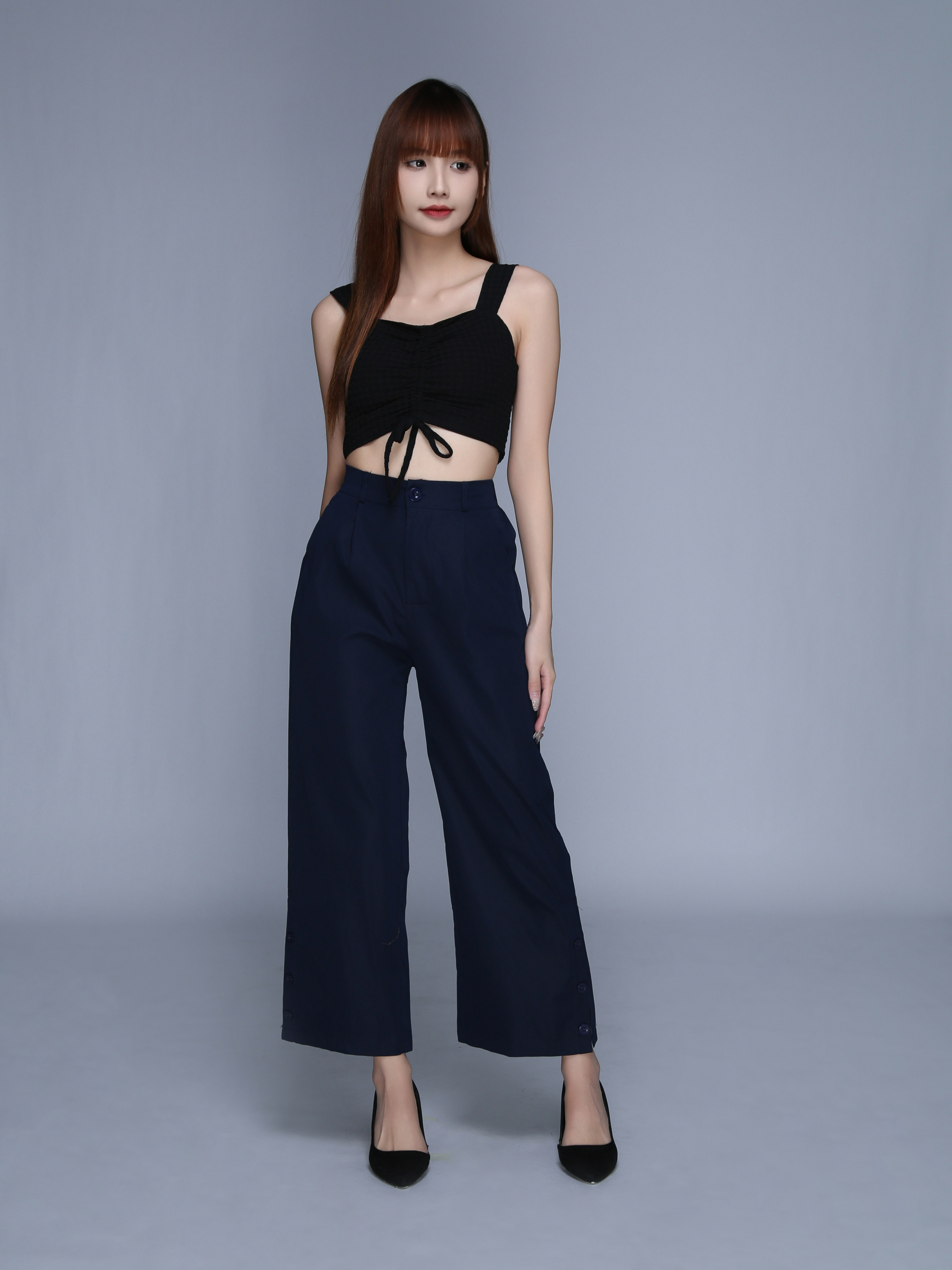 Bottom Button Long Pants 25604