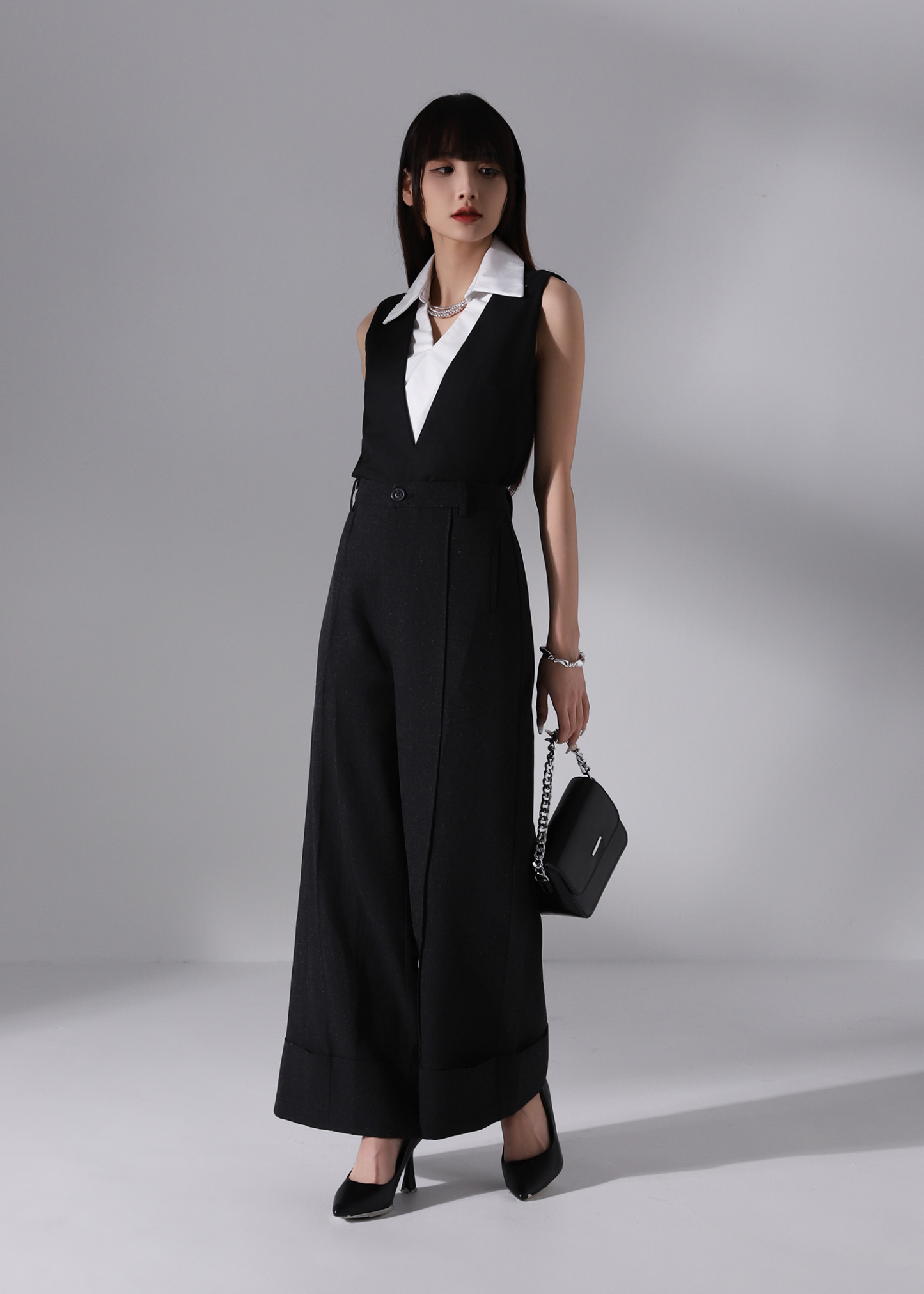 Fake Two Piece Formal Top AC920