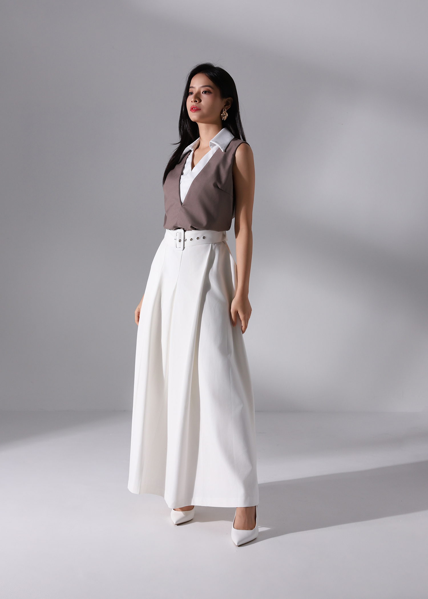 Fake Two Piece Formal Top AC920