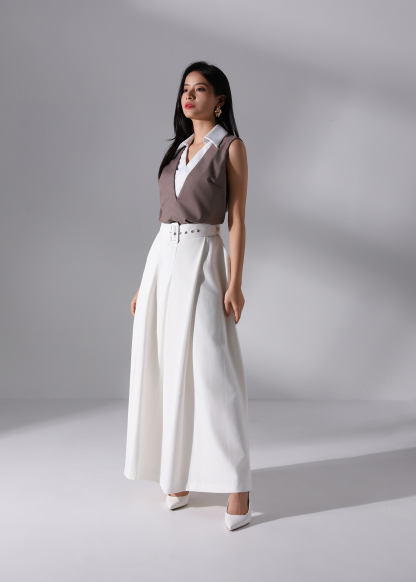 Fake Two Piece Formal Top AC920