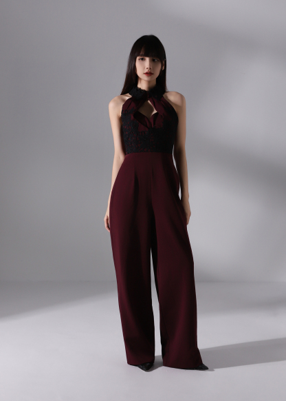 Elegant Halter Lace Jumpsuit AC234