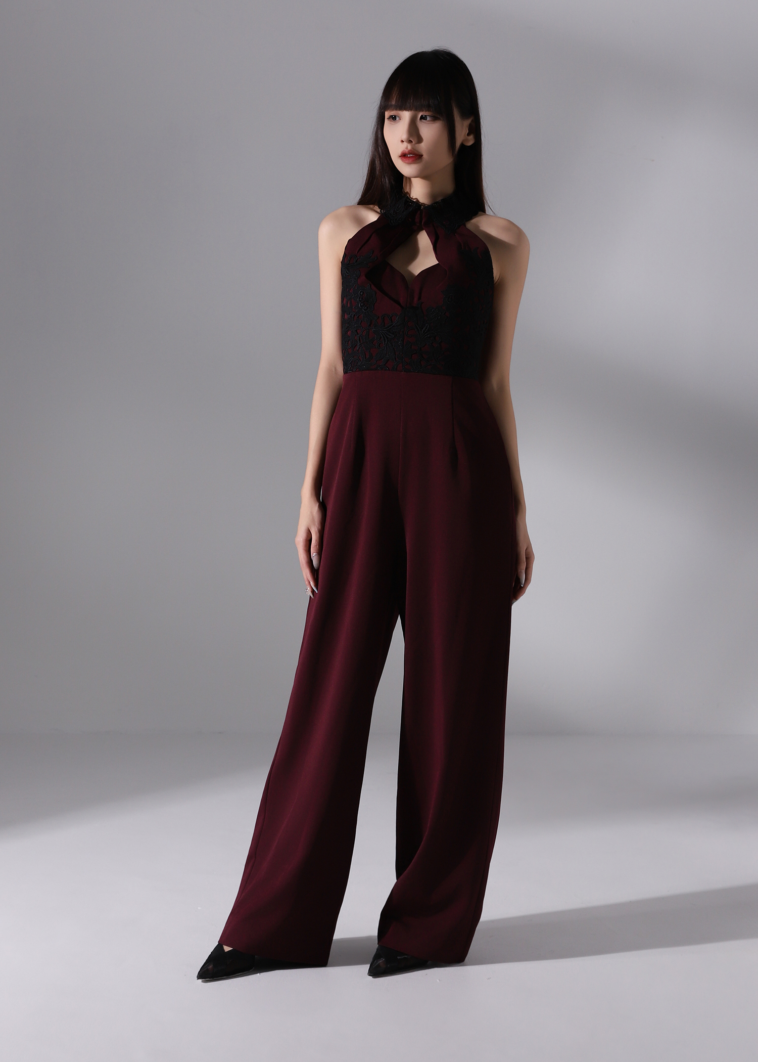 Elegant Halter Lace Jumpsuit AC234