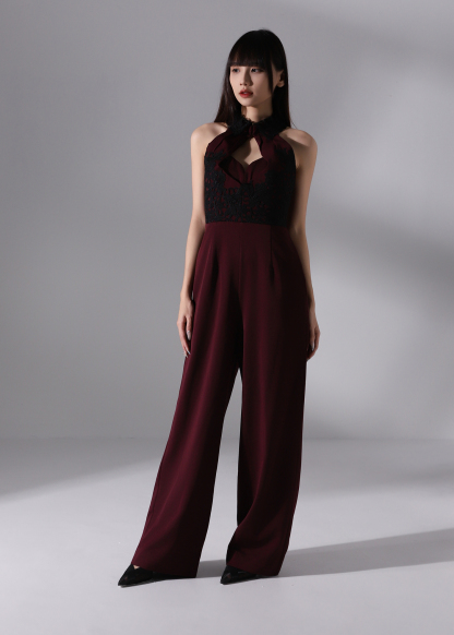 Elegant Halter Lace Jumpsuit AC234