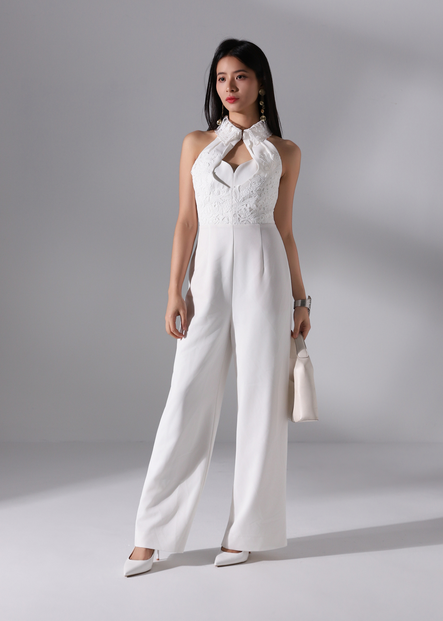 Elegant Halter Lace Jumpsuit AC234