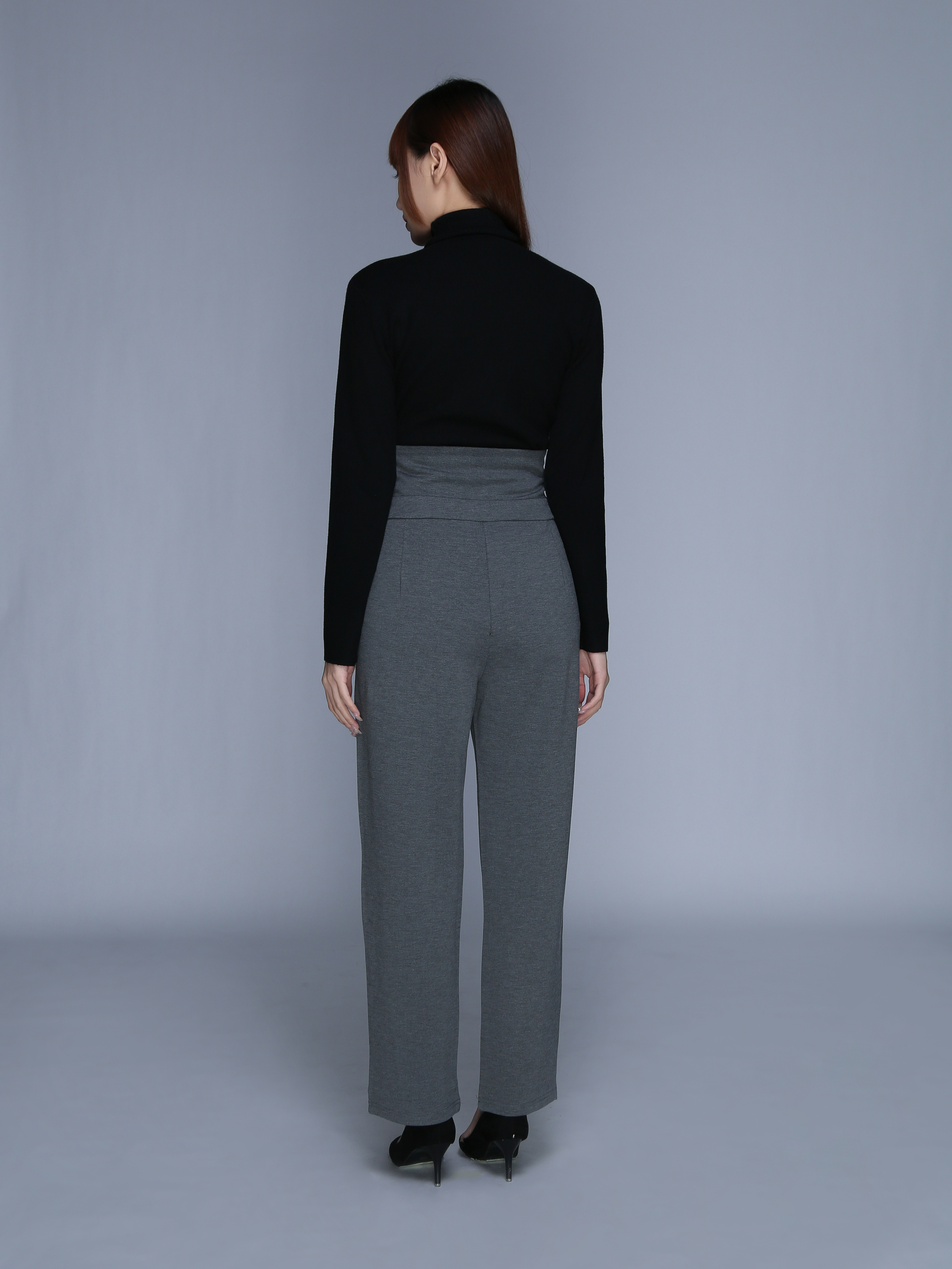 High Waist Side Pocket Long Pants 25511