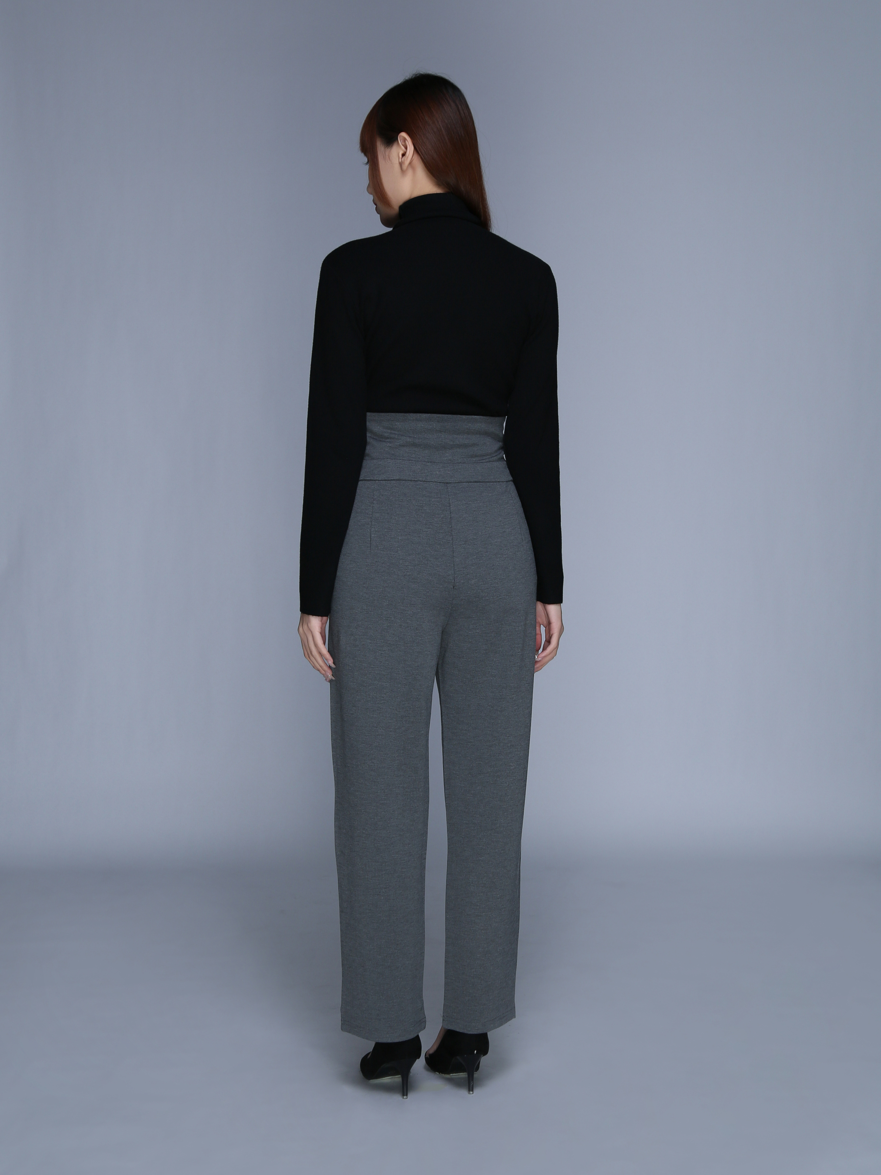 High Waist Side Pocket Long Pants 25511