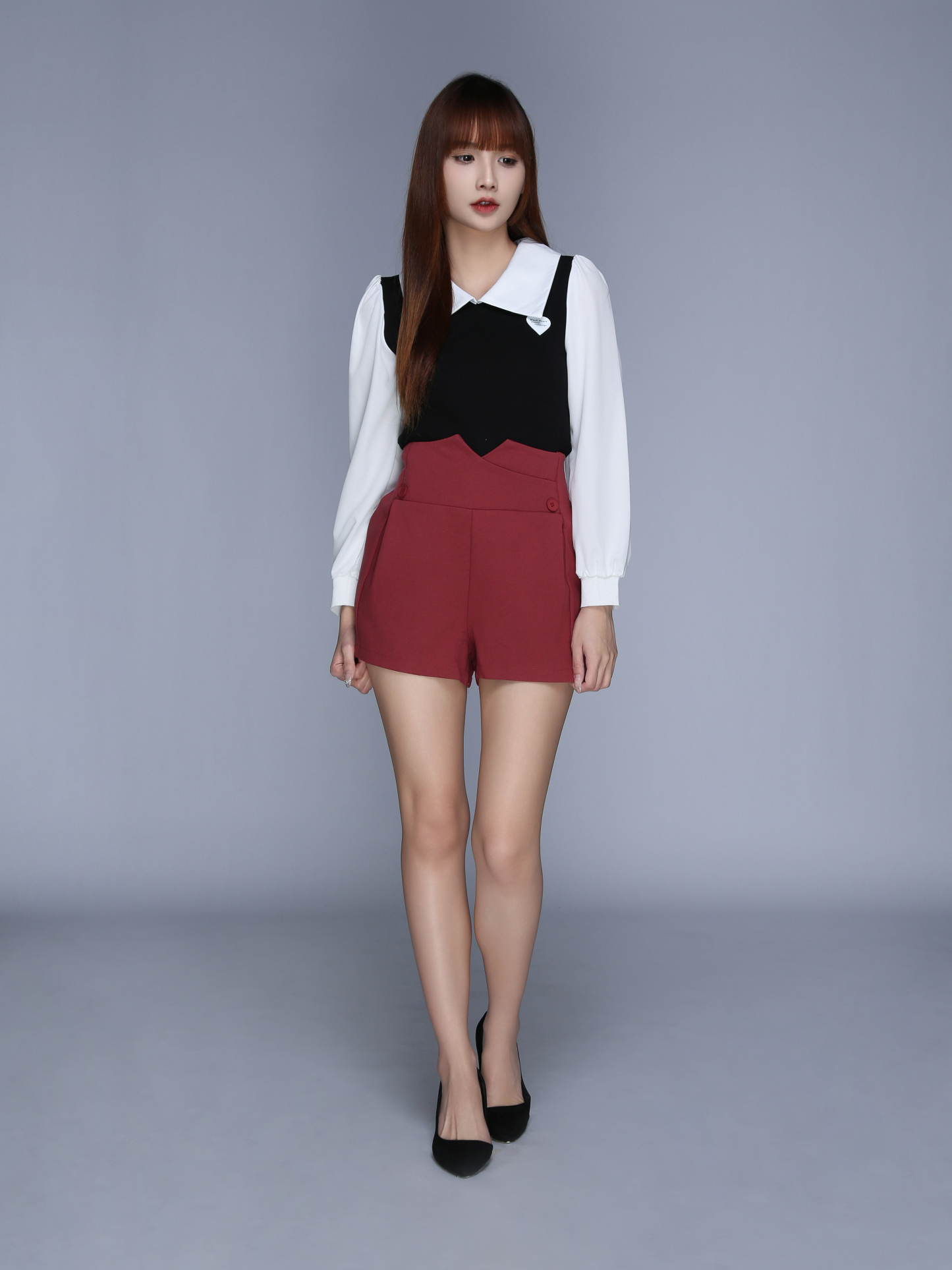 High Waist Side Pocket Short Pants 25599