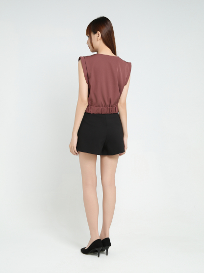 Sleeveless Front Button Top 25543