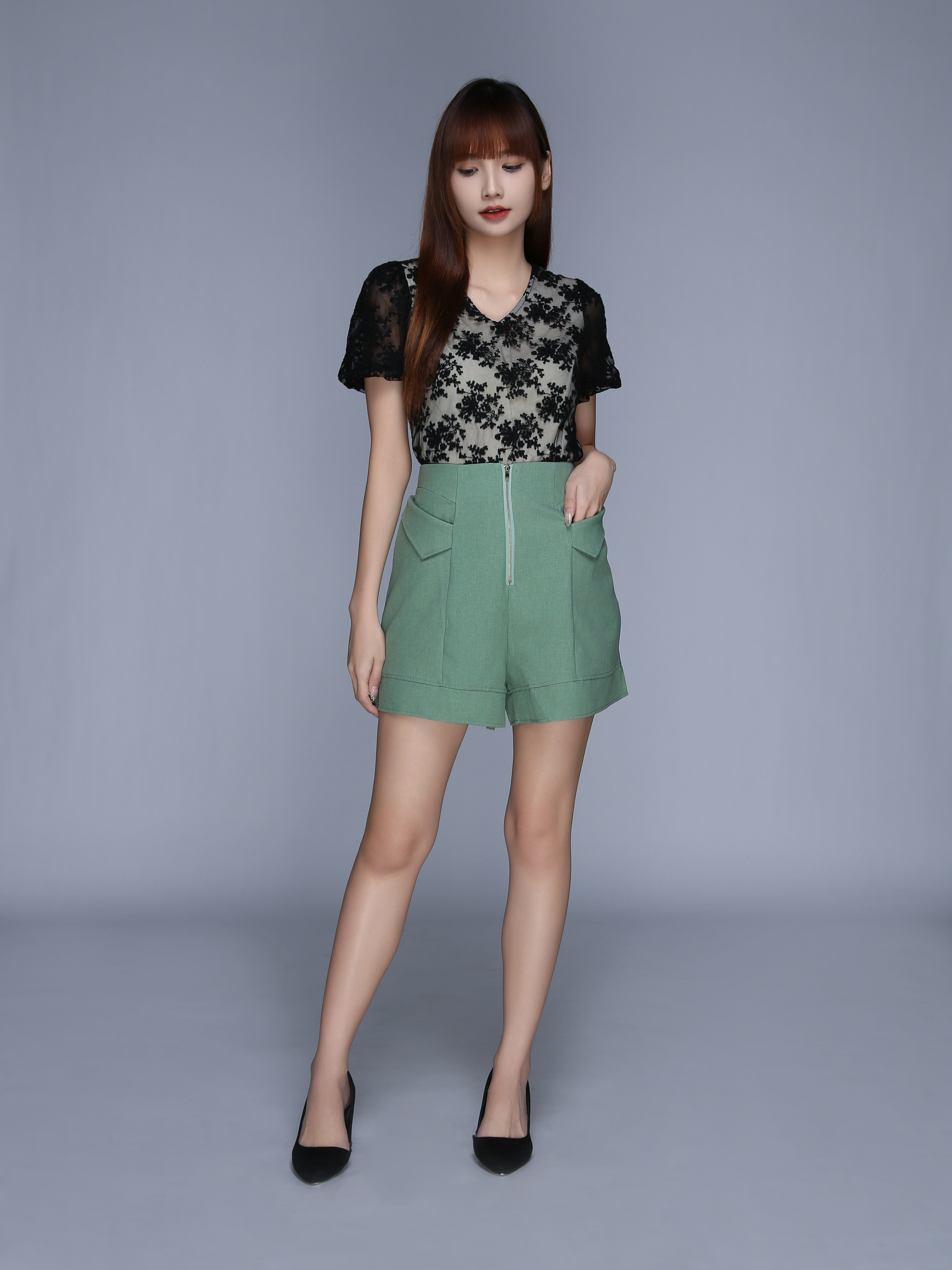 V Neck Floral Top 25611