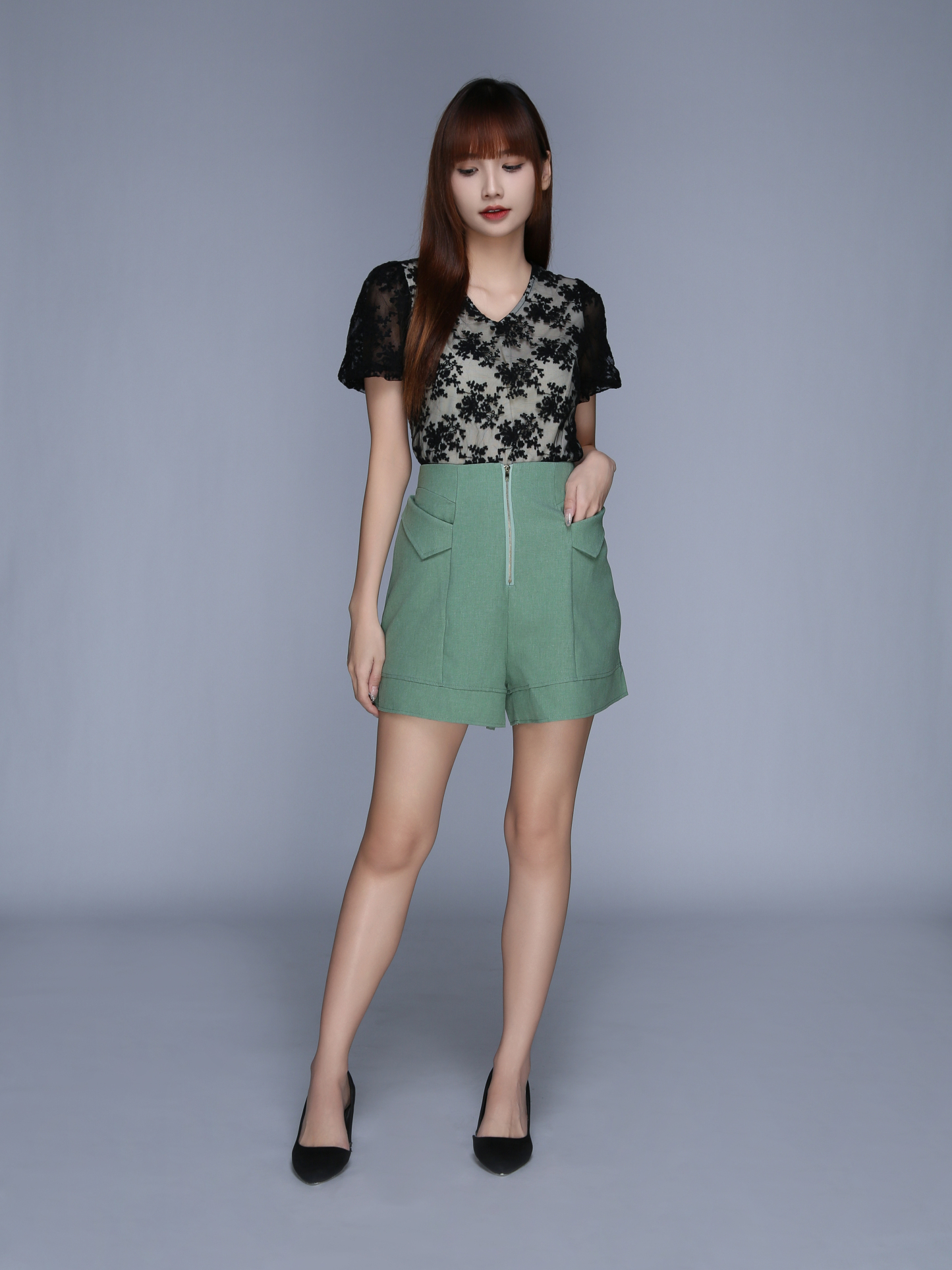 V Neck Floral Top 25611