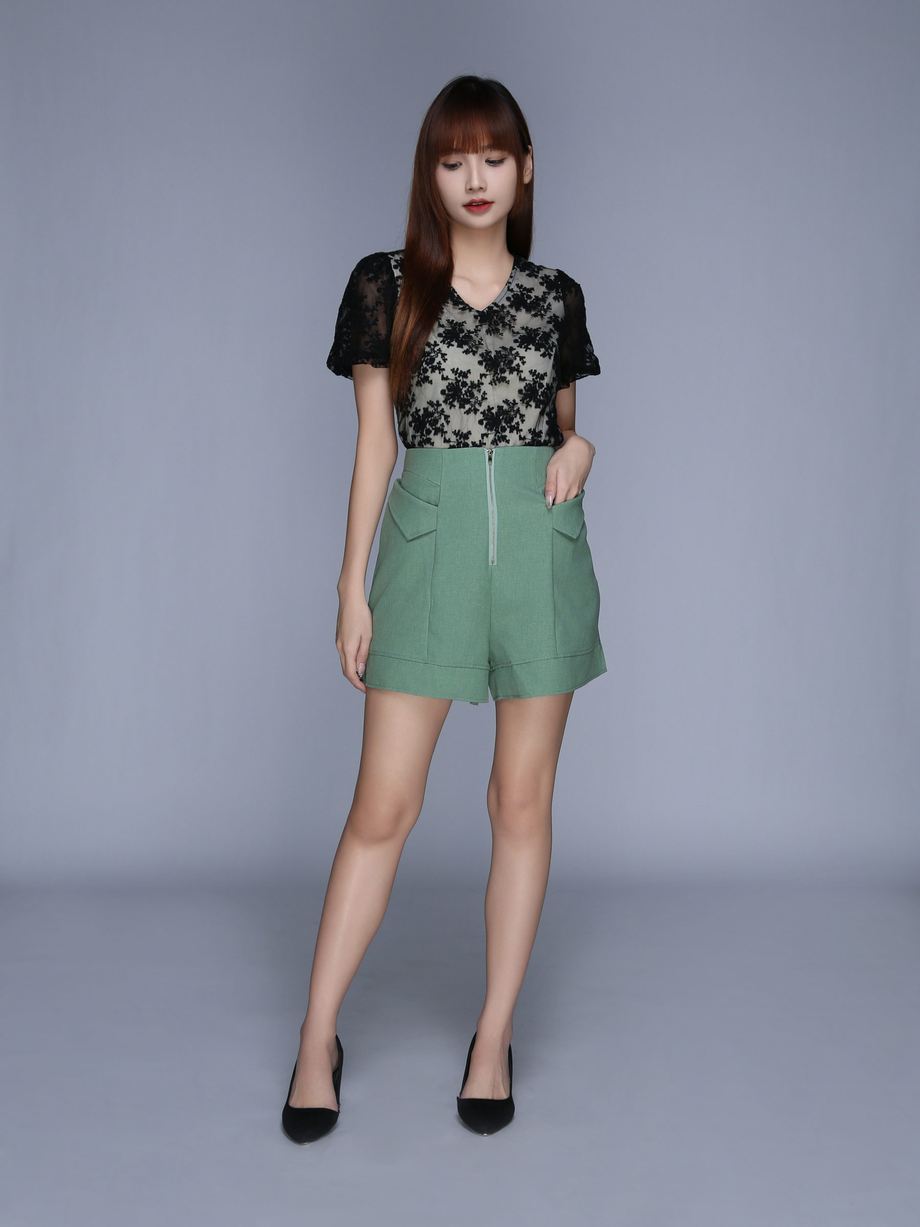 V Neck Floral Top 25611