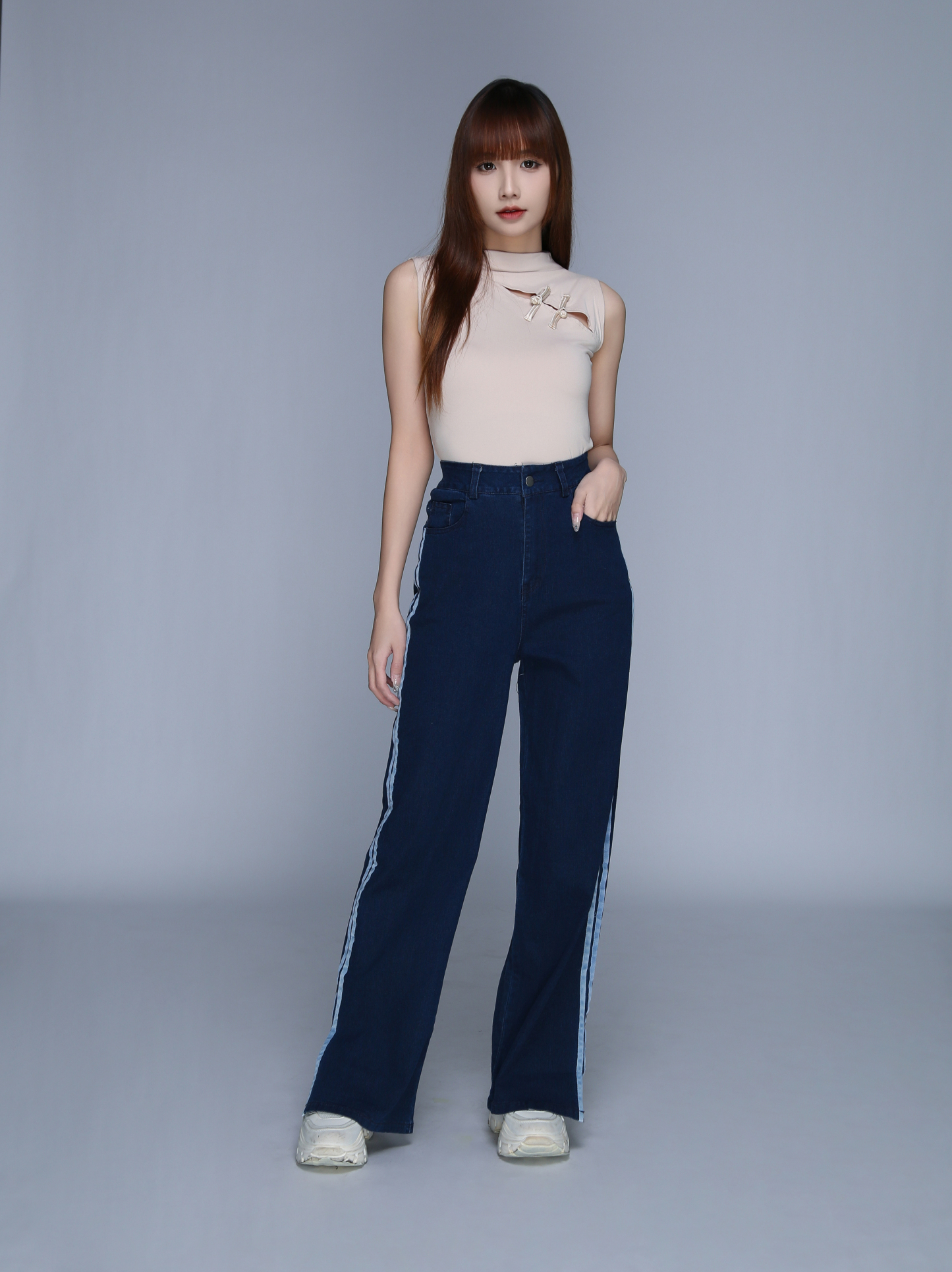 Denim Long Pants 25603