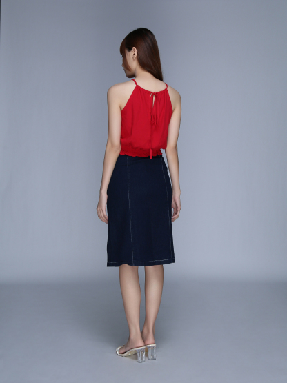 High Waist Denim Skirt 25601