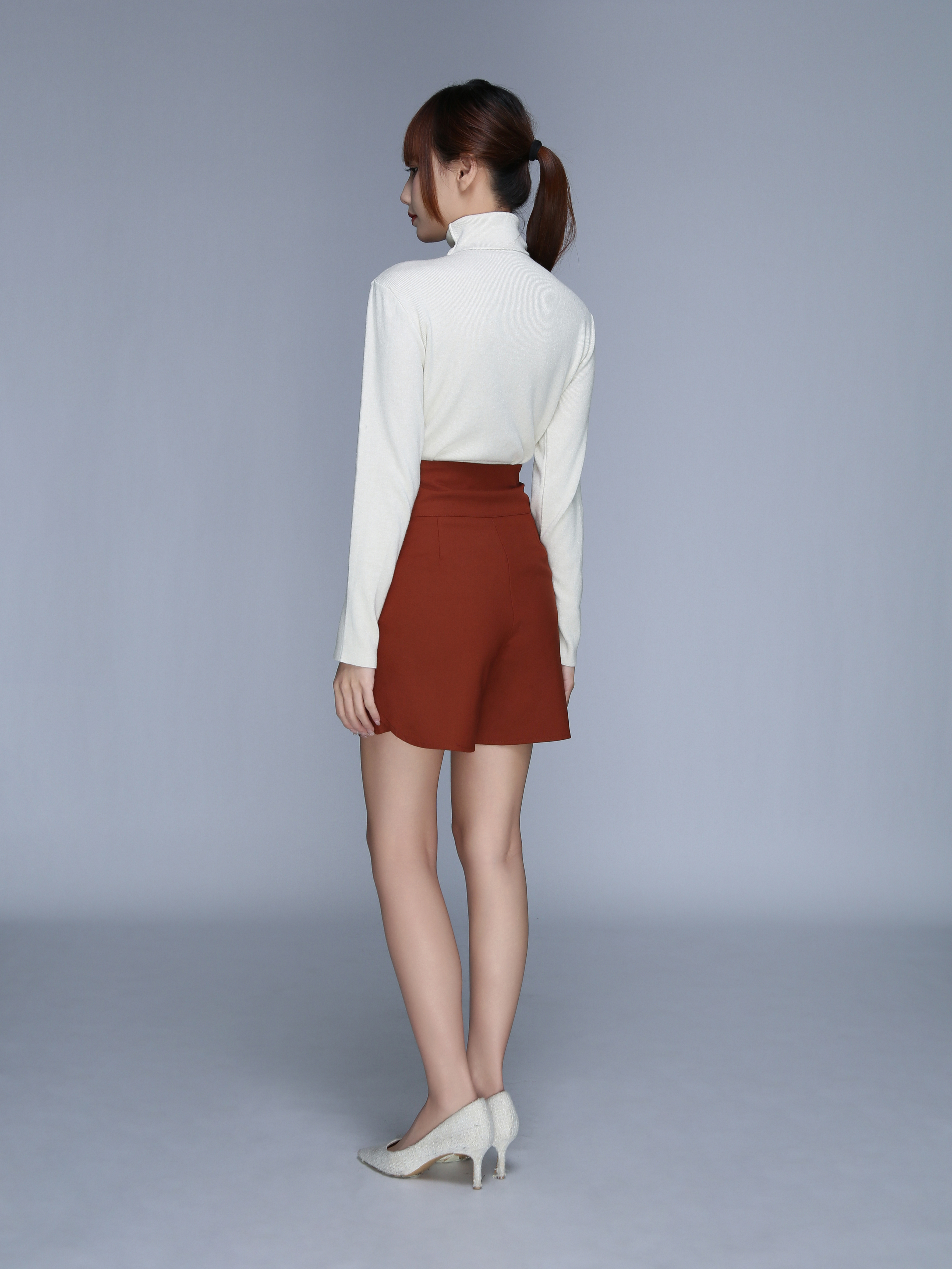 High Waist Side Pocket Short Pants 25605