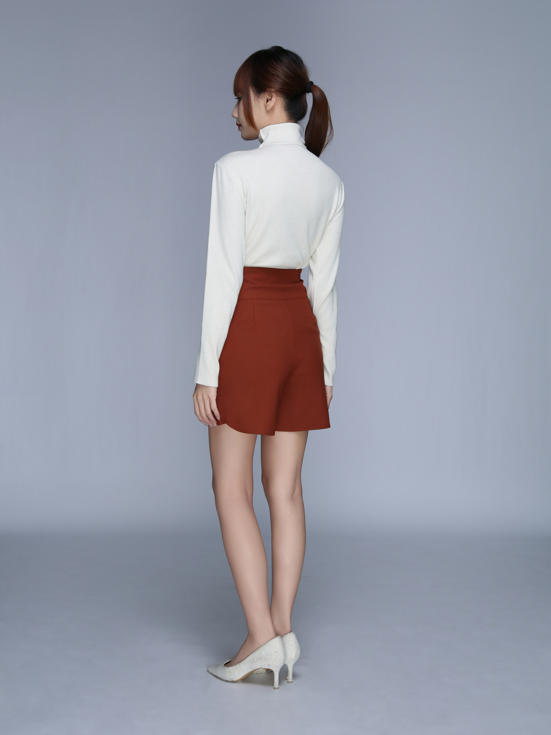 High Waist Side Pocket Short Pants 25605