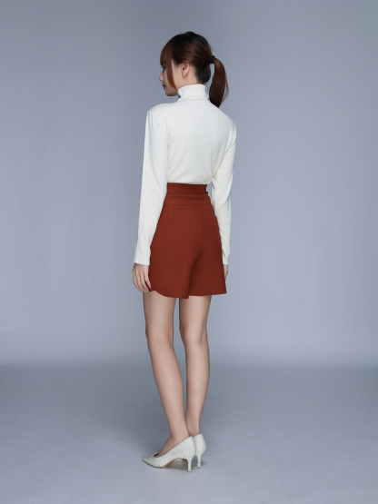 High Waist Side Pocket Short Pants 25605