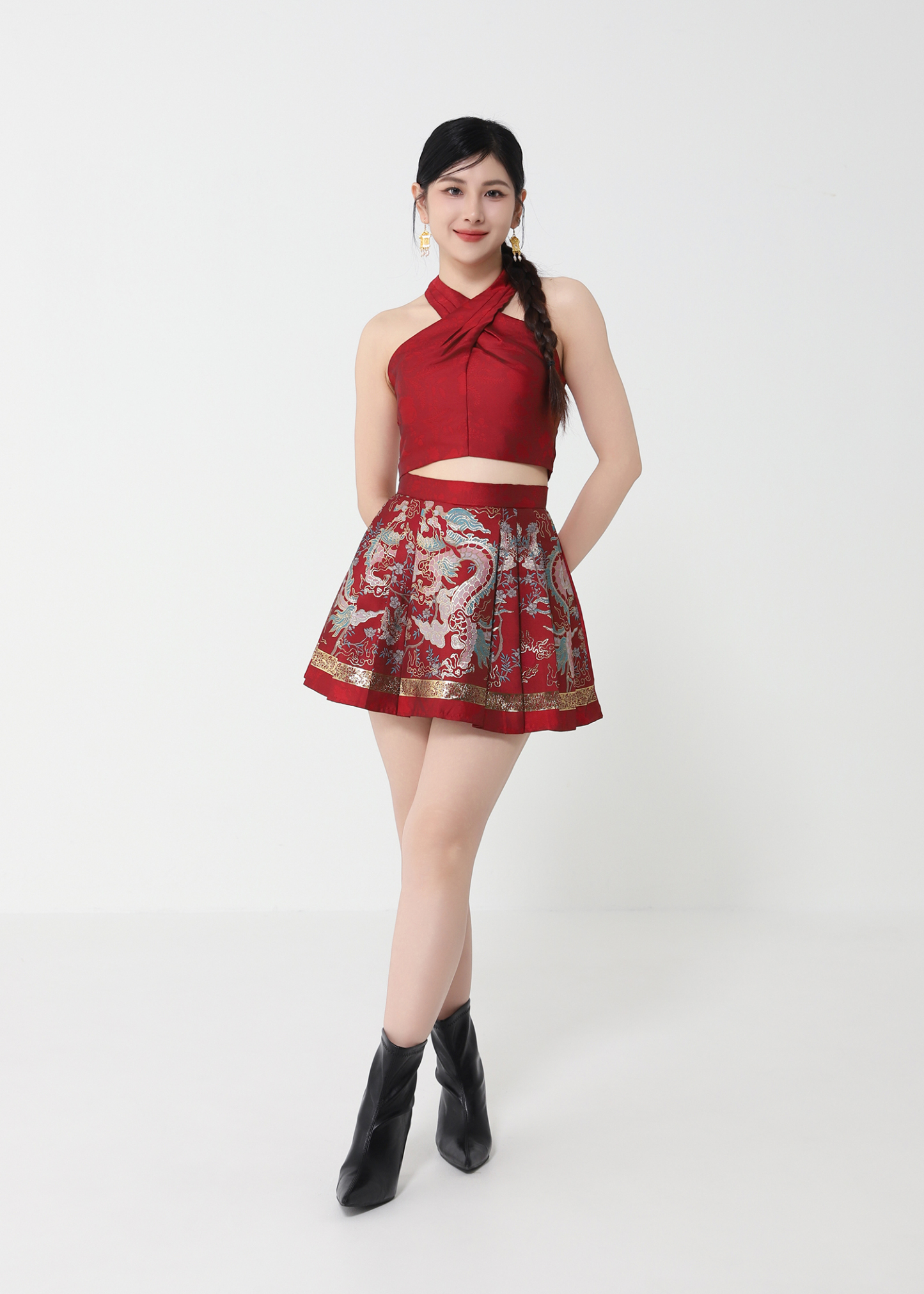 Halter Chinese Style Wear Set DJ117