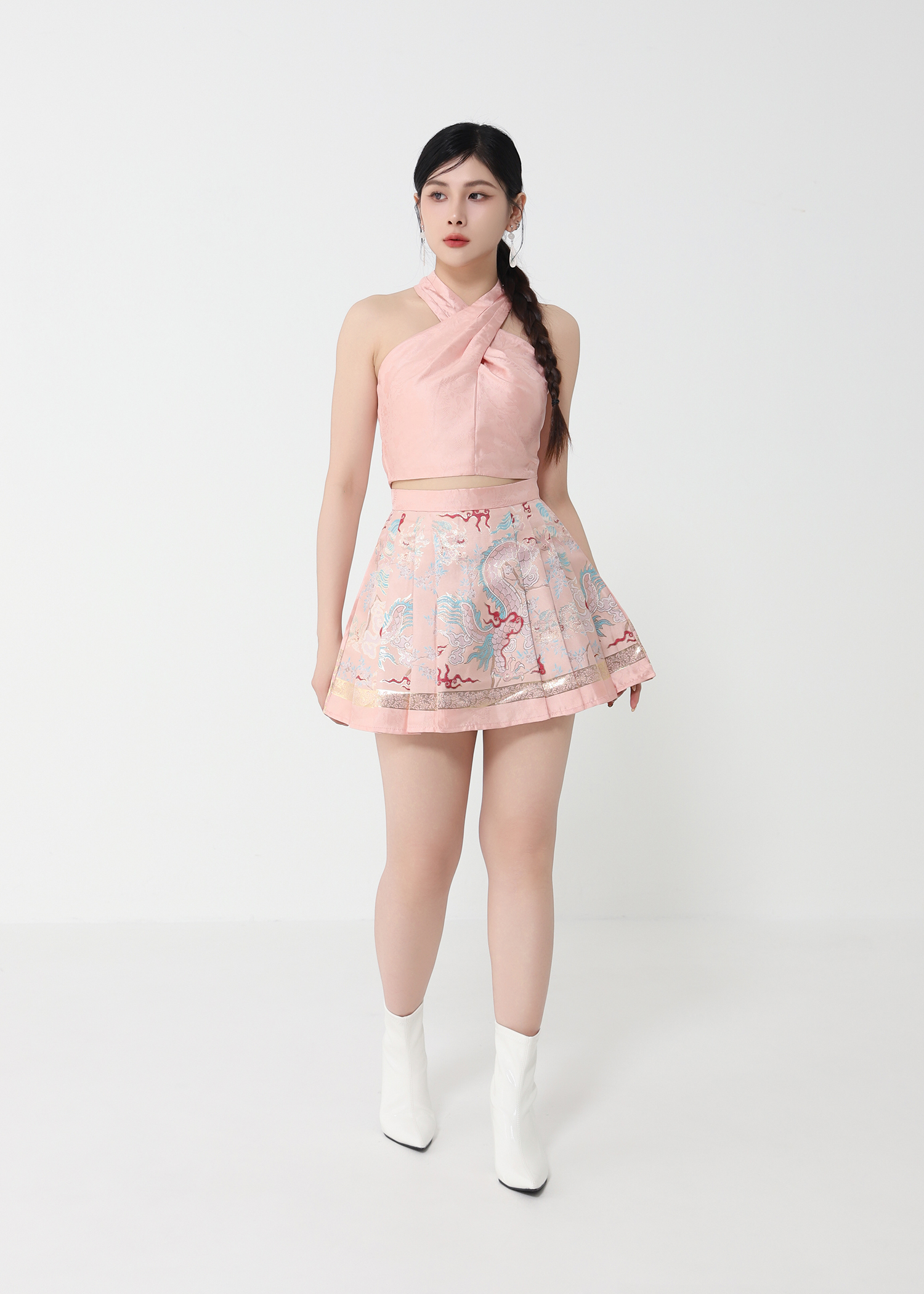 Halter Chinese Style Wear Set DJ117