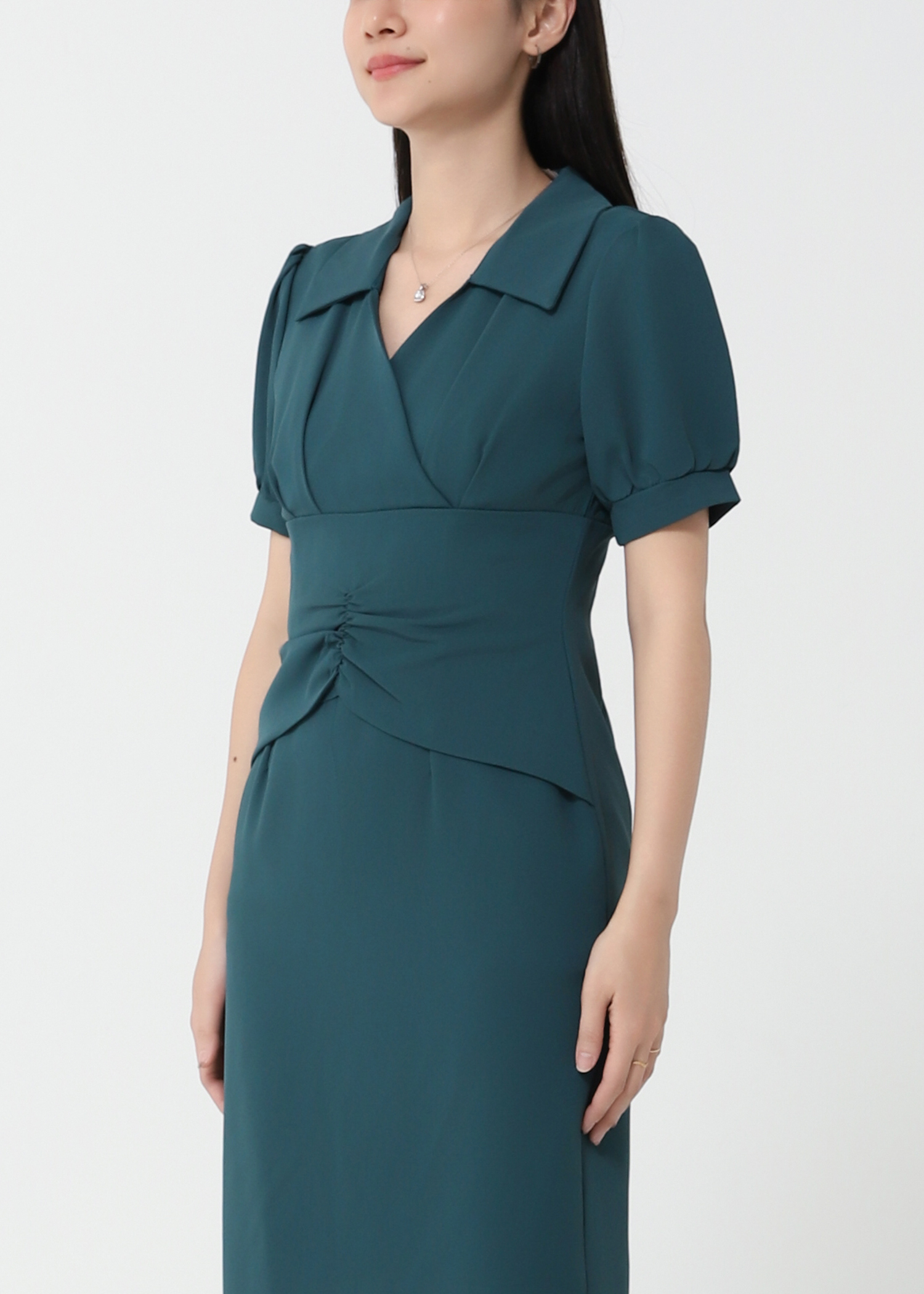 Front V Neck With Collar Dress 26177