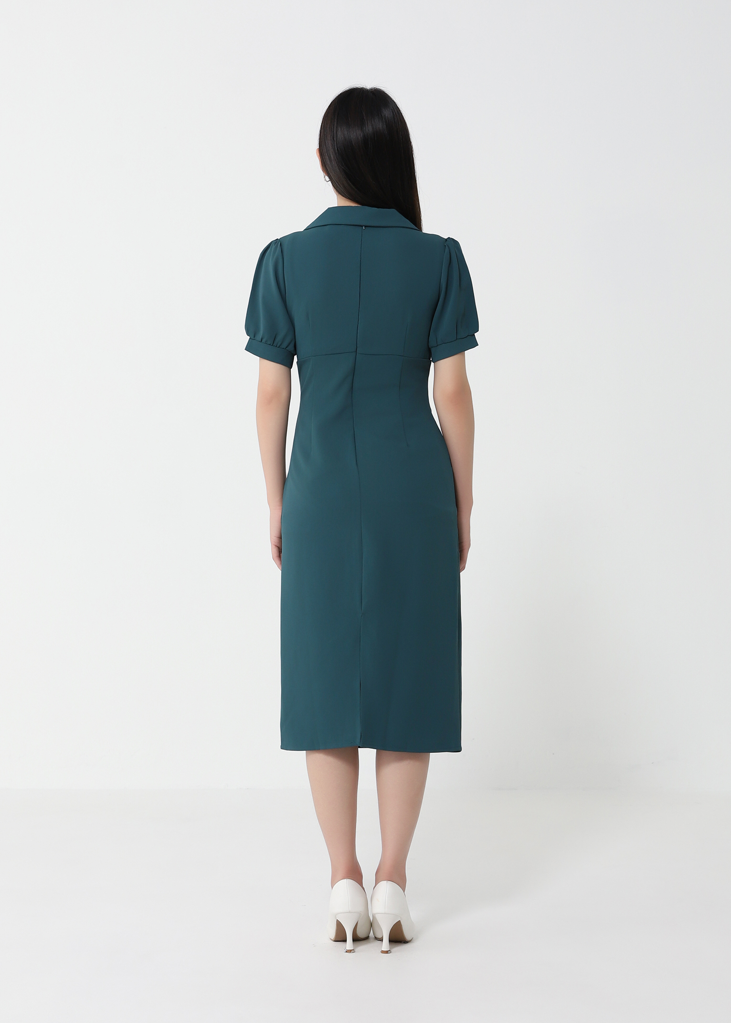 Front V Neck With Collar Dress 26177