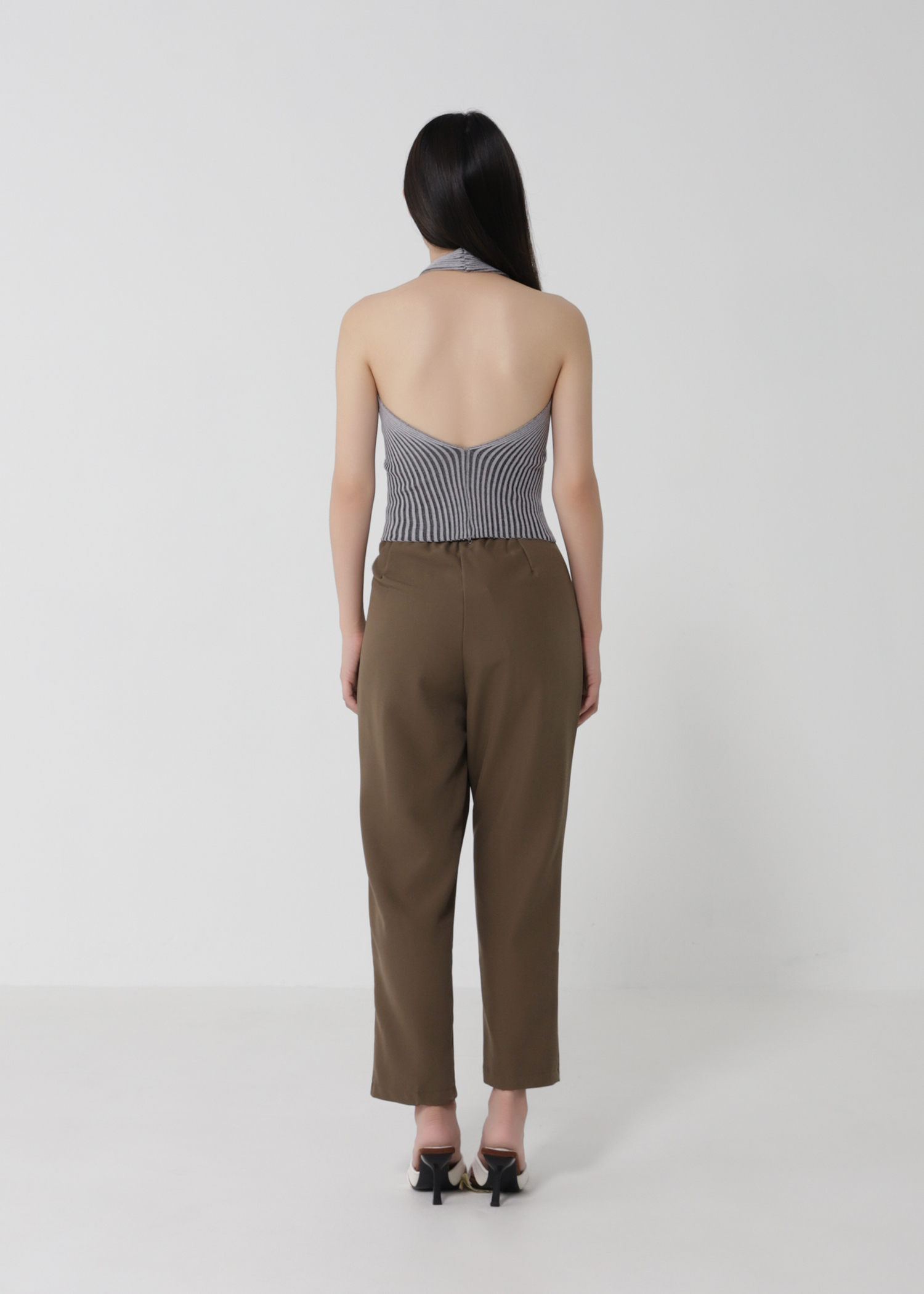 Formal High Waist Side Pocket Long Pants 24419