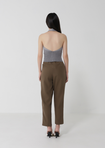 Formal High Waist Side Pocket Long Pants 24419