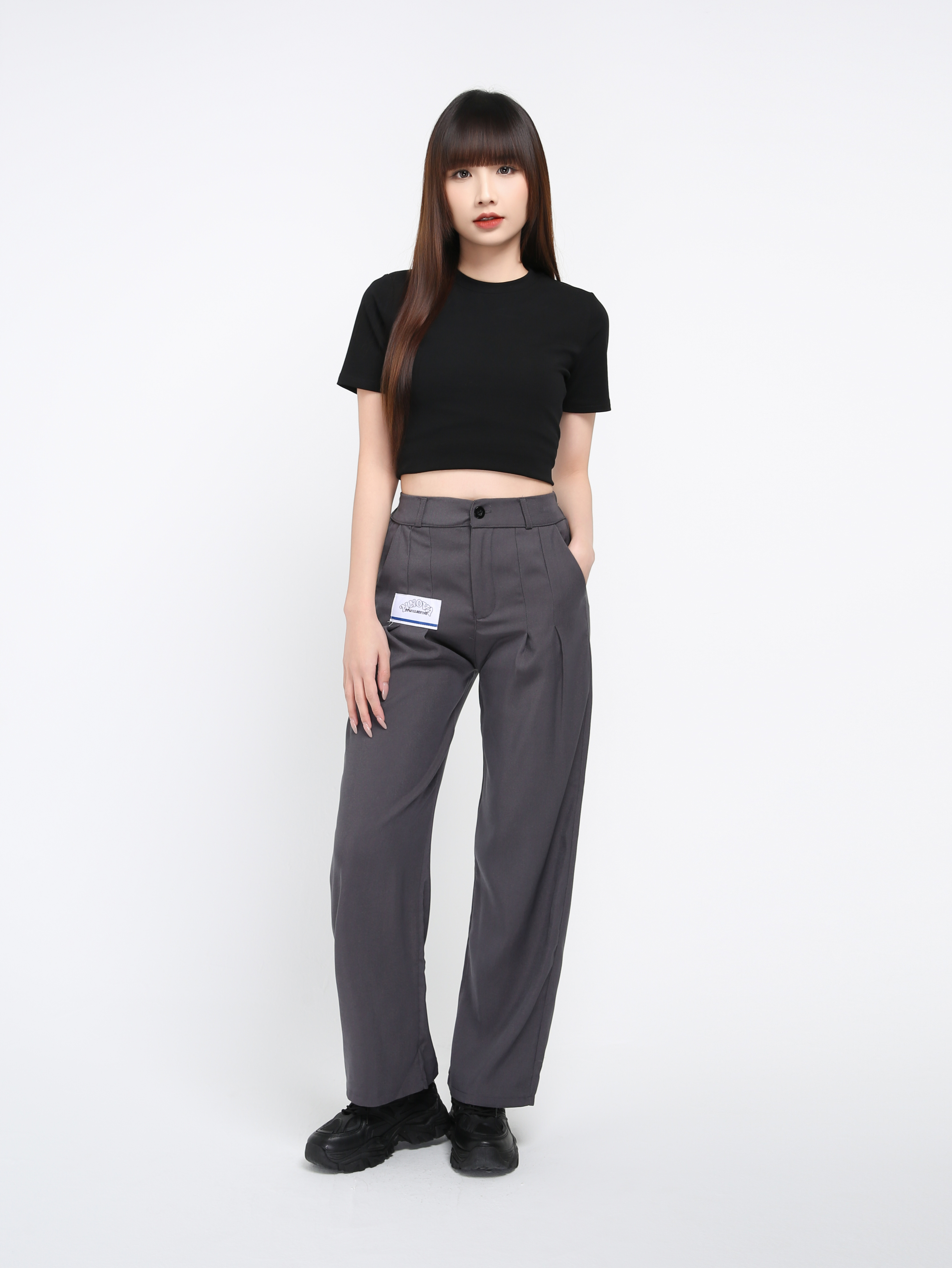 Waist Tie Up Strap Long Pants 27034