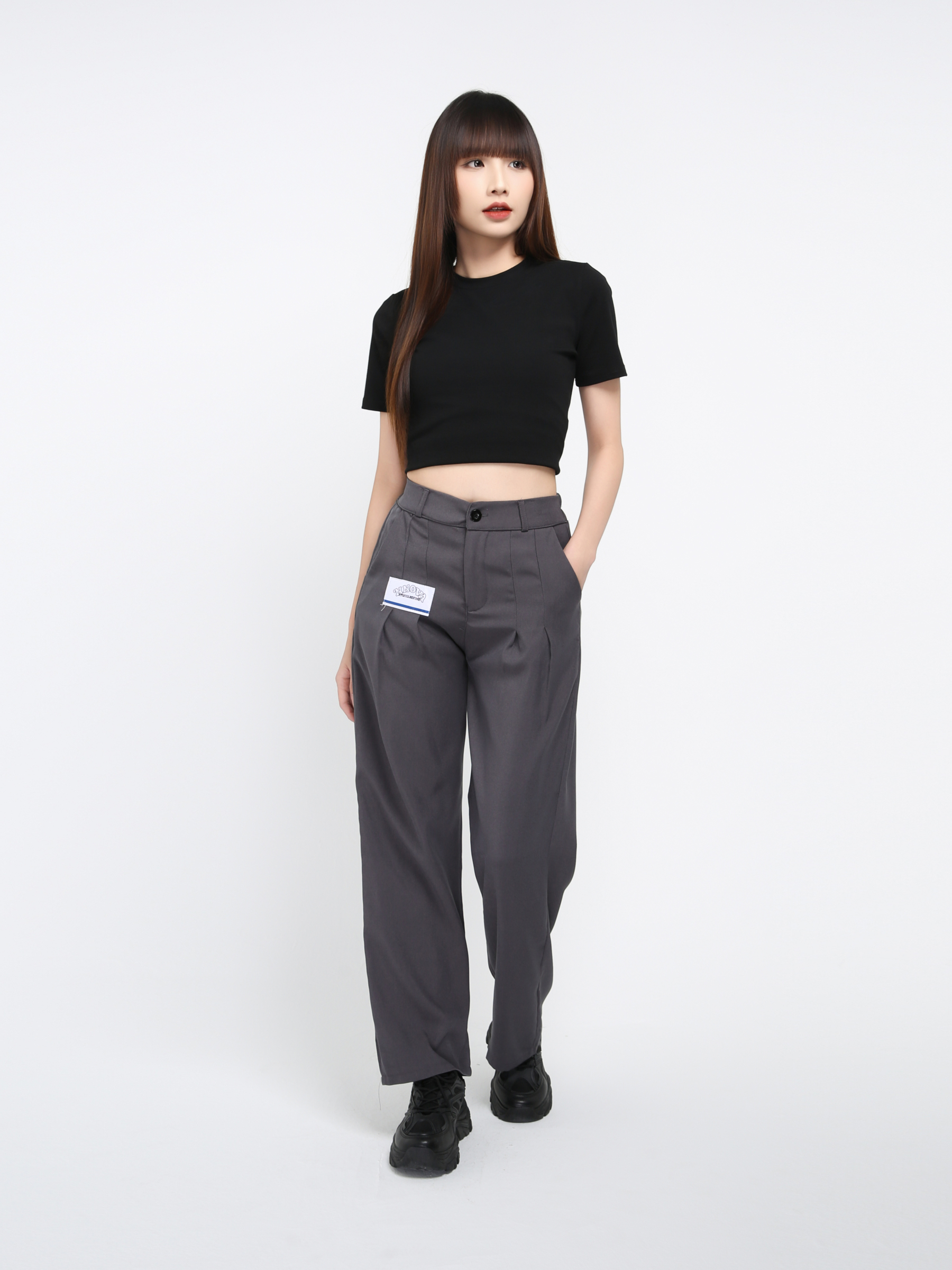 Waist Tie Up Strap Long Pants 27034