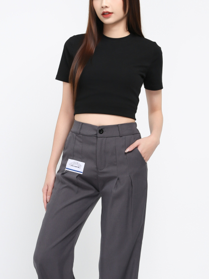 Waist Tie Up Strap Long Pants 27034