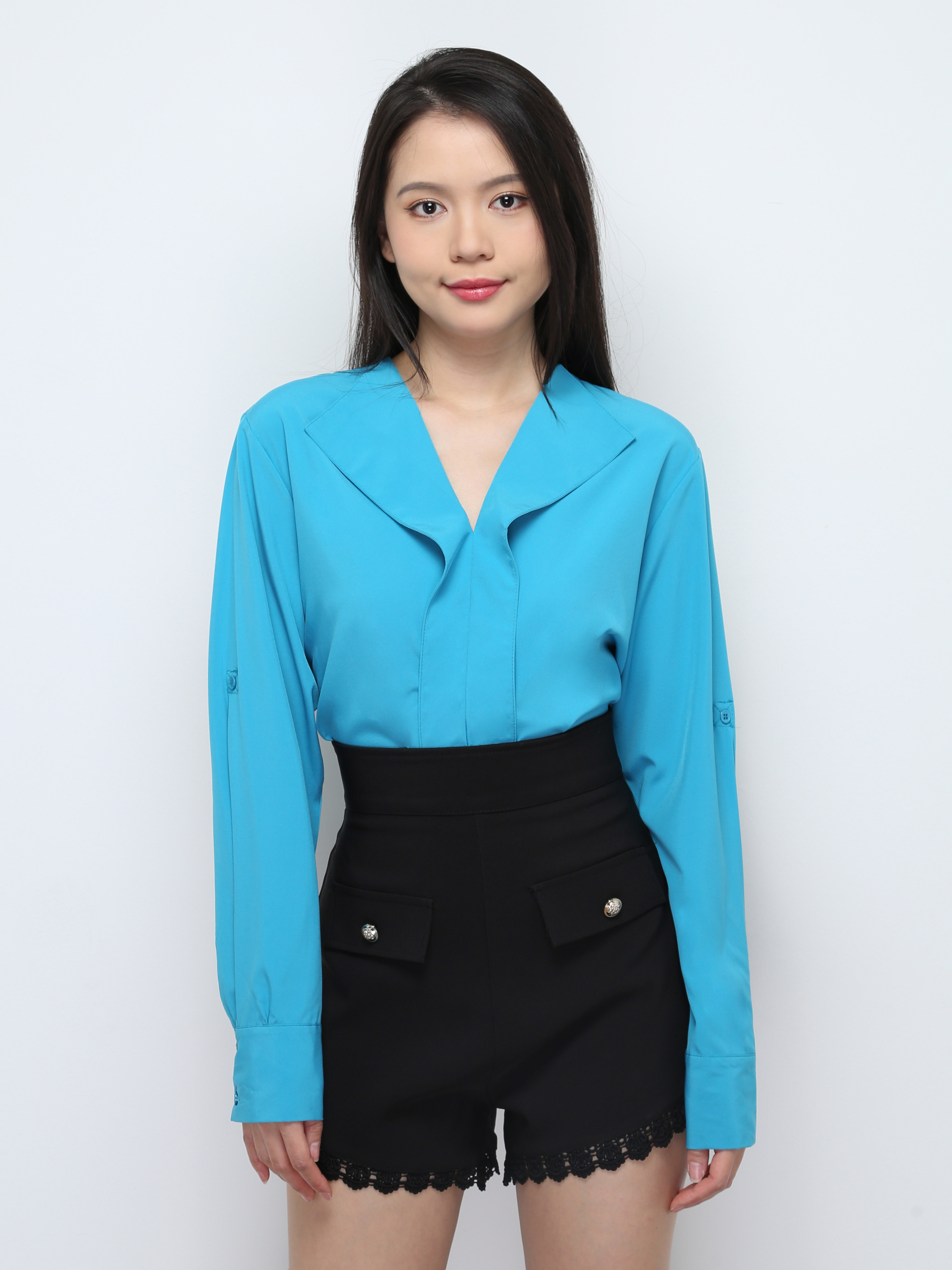 Collar Long Sleeve Blouse 28070